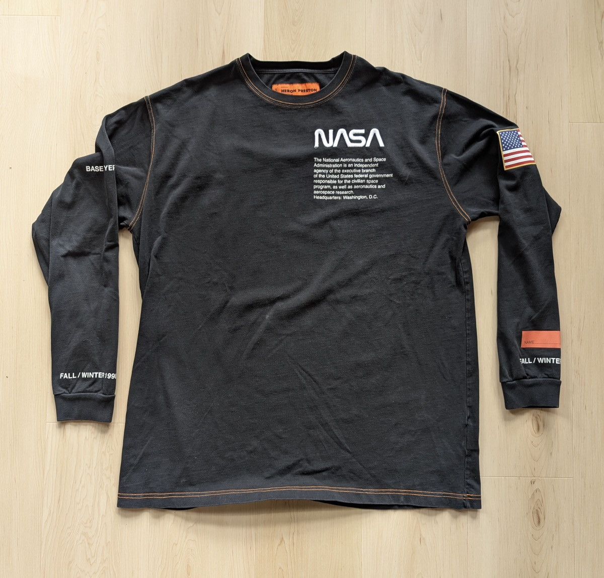 Heron Preston Heron Preston NASA Long Sleeve Size US XL / EU 56 / 4 - 6 Thumbnail