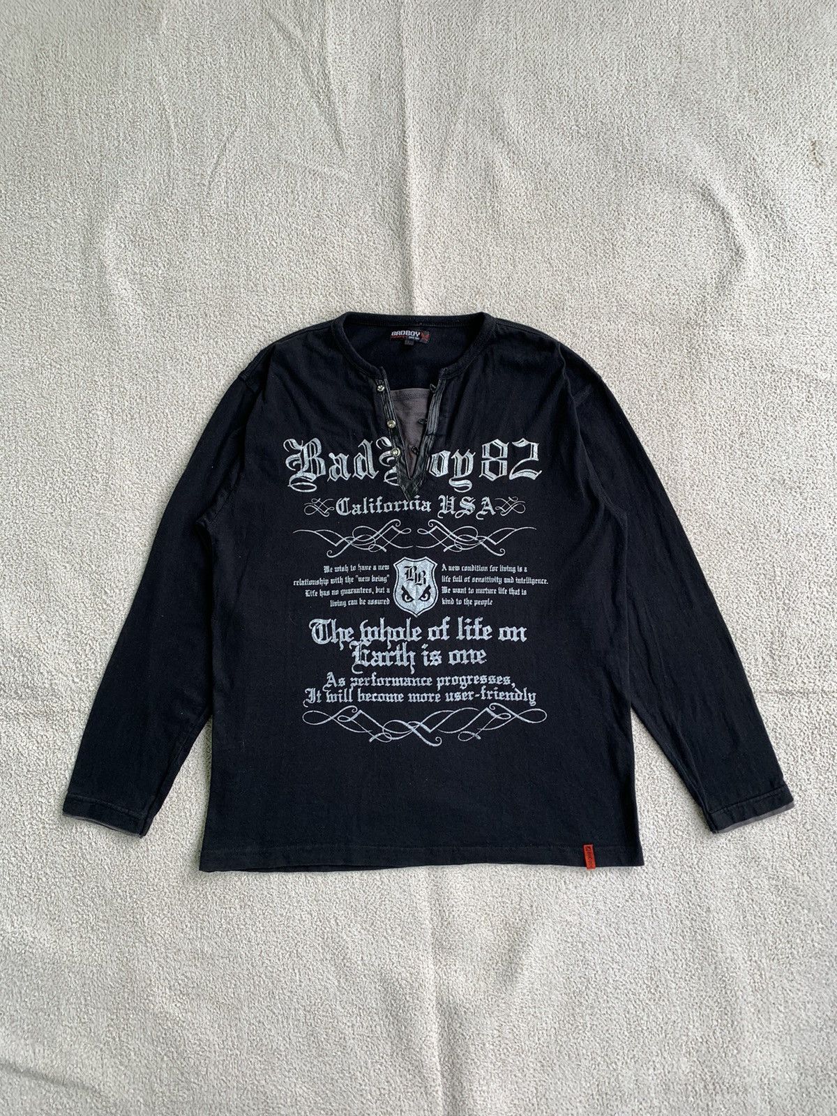 Beauty Beast × If Six Was Nine × Japanese Brand Bad Boy Double Layer Poem Long Sleeve punk style Size US L / EU 52-54 / 3 - 1 Thumbnail