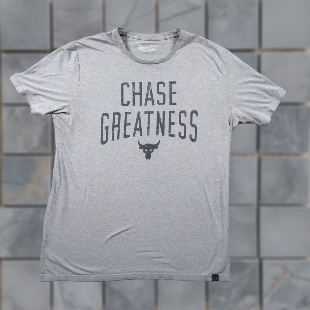 Under Armour Under Armour Shirt Mens Large Gray The Rock Iron Paradise Tee Gym Loose Fit Size US L / EU 52-54 / 3 - 1 Thumbnail