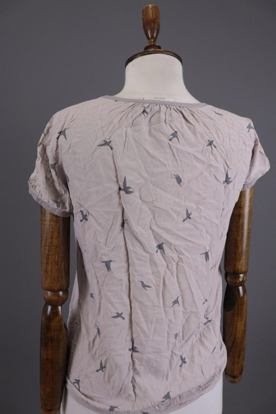 Naketano Naketano Gray Bird Printed Summer Top Shirt Size S Size S / US 4 / IT 40 - 11 Thumbnail