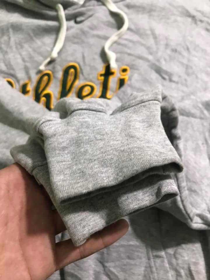 Nike × Vintage Rare Vintage Nike Mid Logo Athletics Hoodie Grey Size US L / EU 52-54 / 3 - 3 Thumbnail