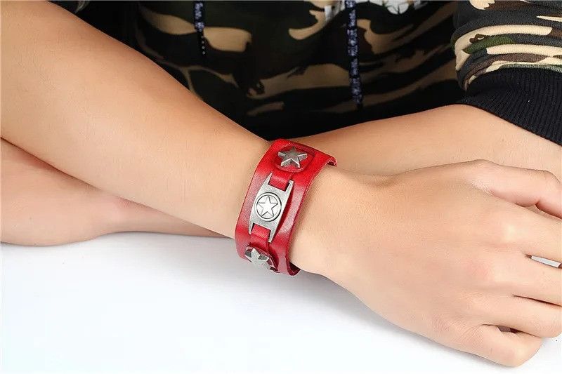 Other Star Leather Bracelet Accessories Cuff Jewelry Gift Size ONE SIZE - 4 Thumbnail