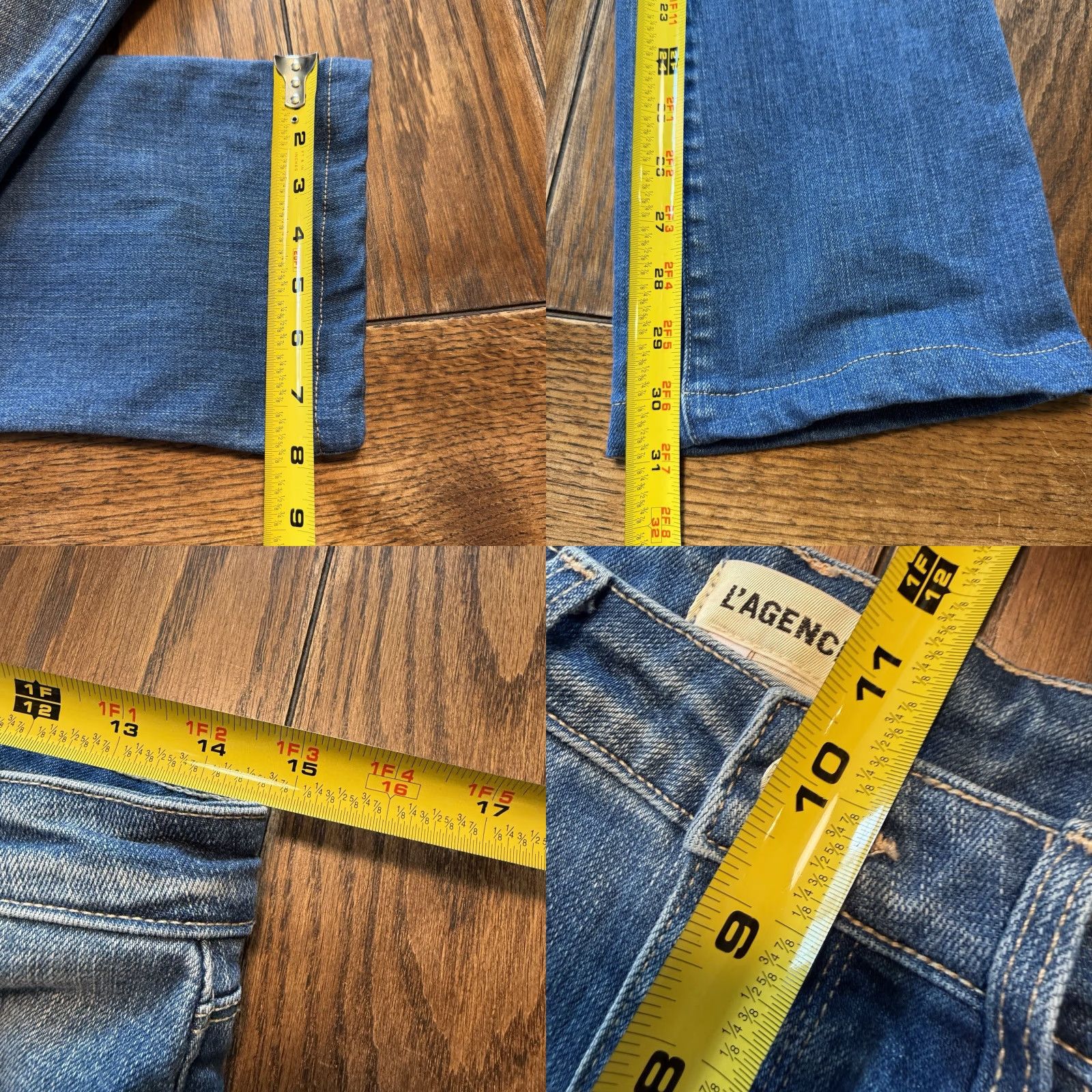 L'AGENCE L'AGENCE Ruth High Rise Straight Jeans Woodbridge Blue Raw Hem 28 2649HZNR Women's Jeans Slim Straight 5-Pocket Denim Rise >10.5in Regular Inseam 30in Size 28" / US 6 / IT 42 - 9 Thumbnail