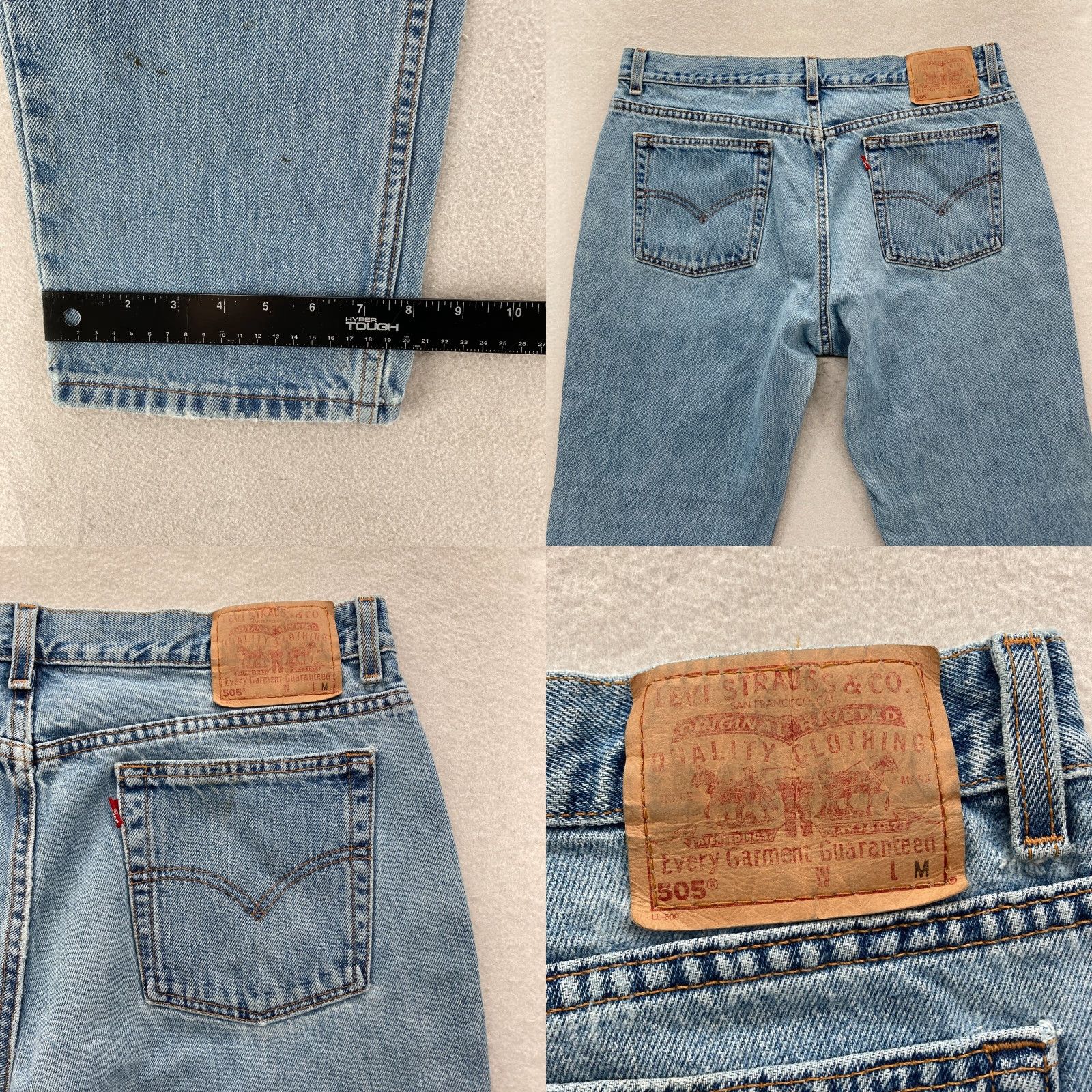 Levi's Vintage Levi's 505 Jeans Women 16 Mis Low Rise Straight Blue Denim 2001 USA Western Y2K 5-Pocket Design Size 38" / US 16 / IT 52 - 9 Thumbnail