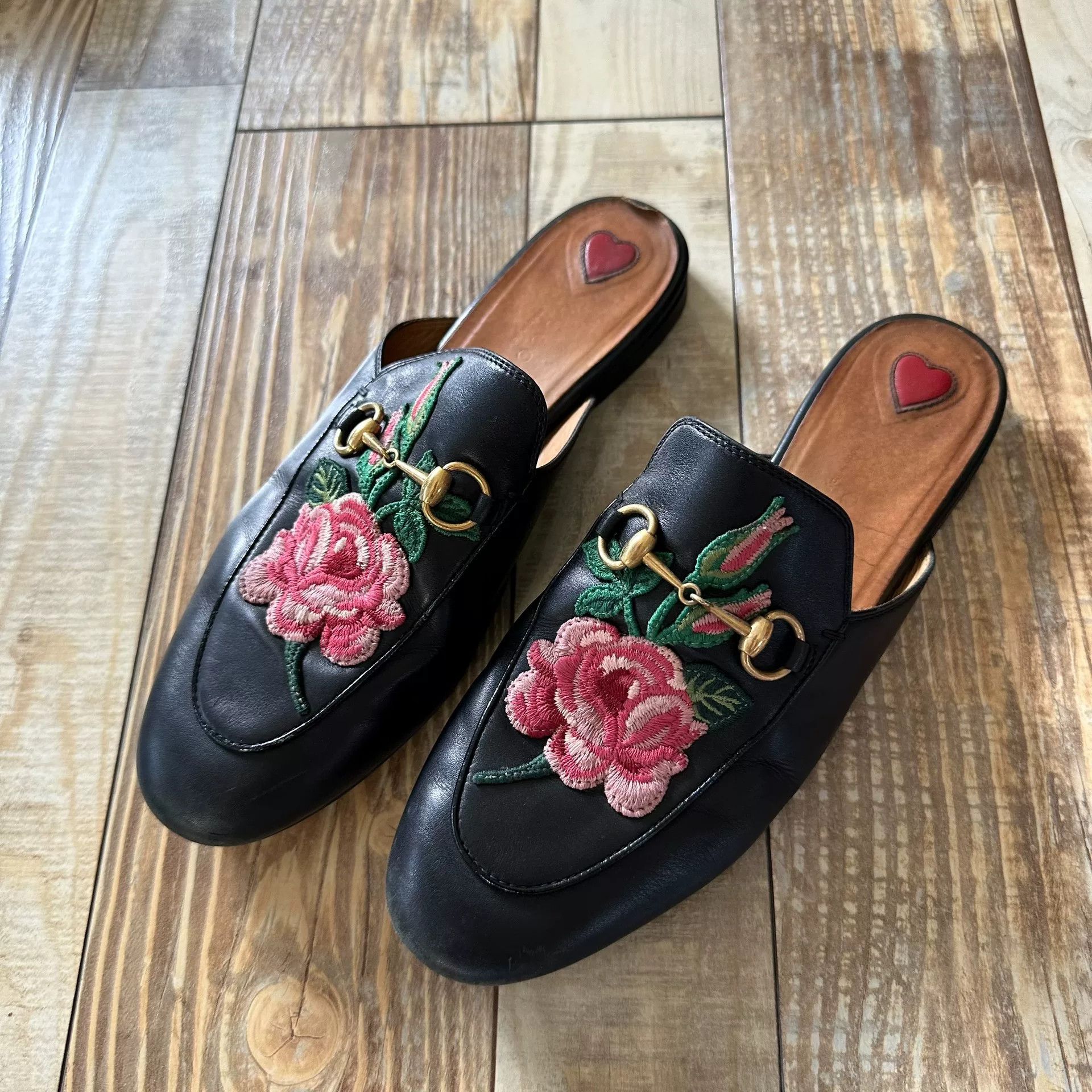 Gucci GUCCI Princetown Leather Slippers Size US 7 / IT 37 - 1 Thumbnail