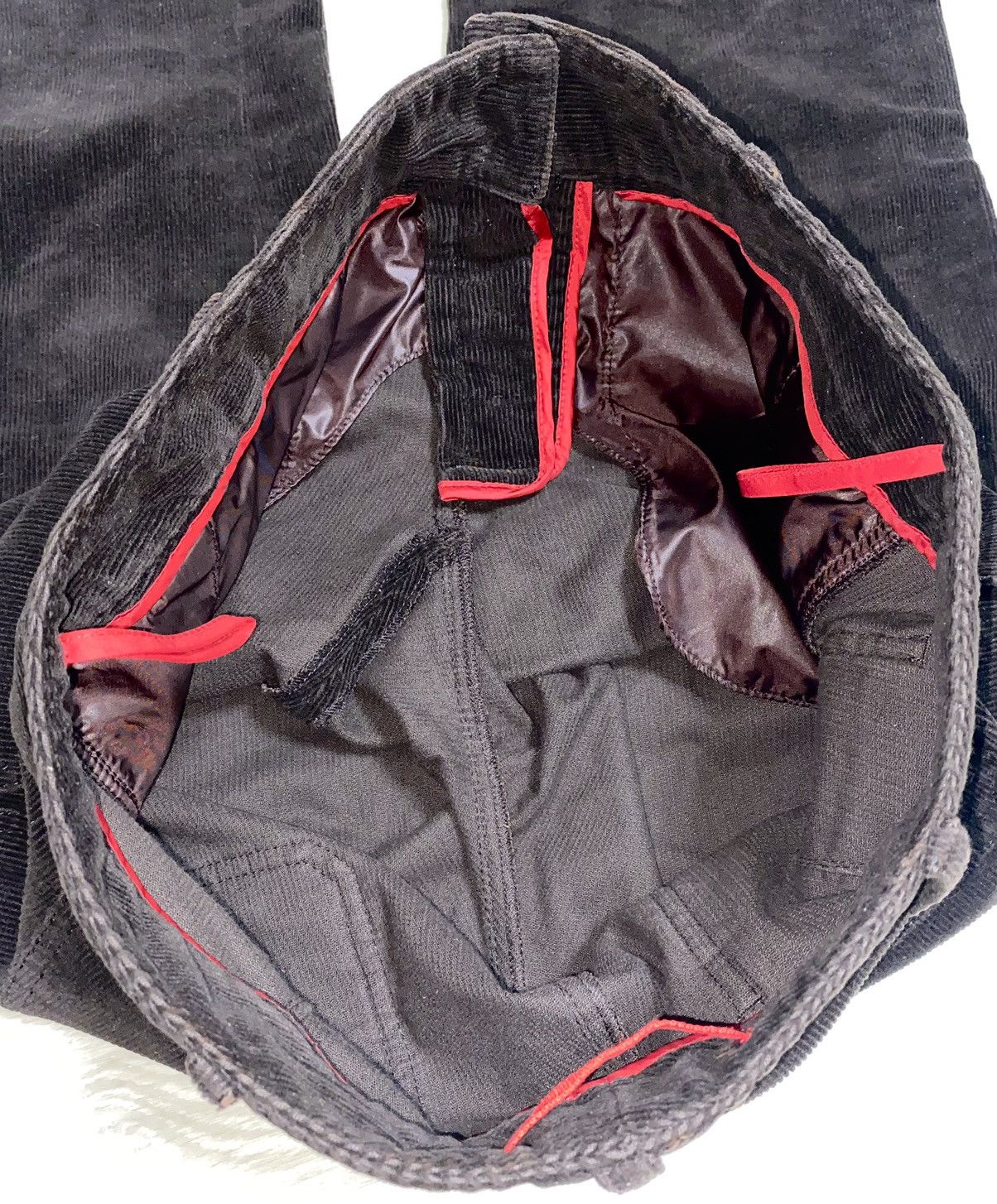 Prada Vintage Prada Linea Rossa Brown Corduroy Velvet Loose Pants Size 30" / US 8 / IT 44 - 22 Thumbnail