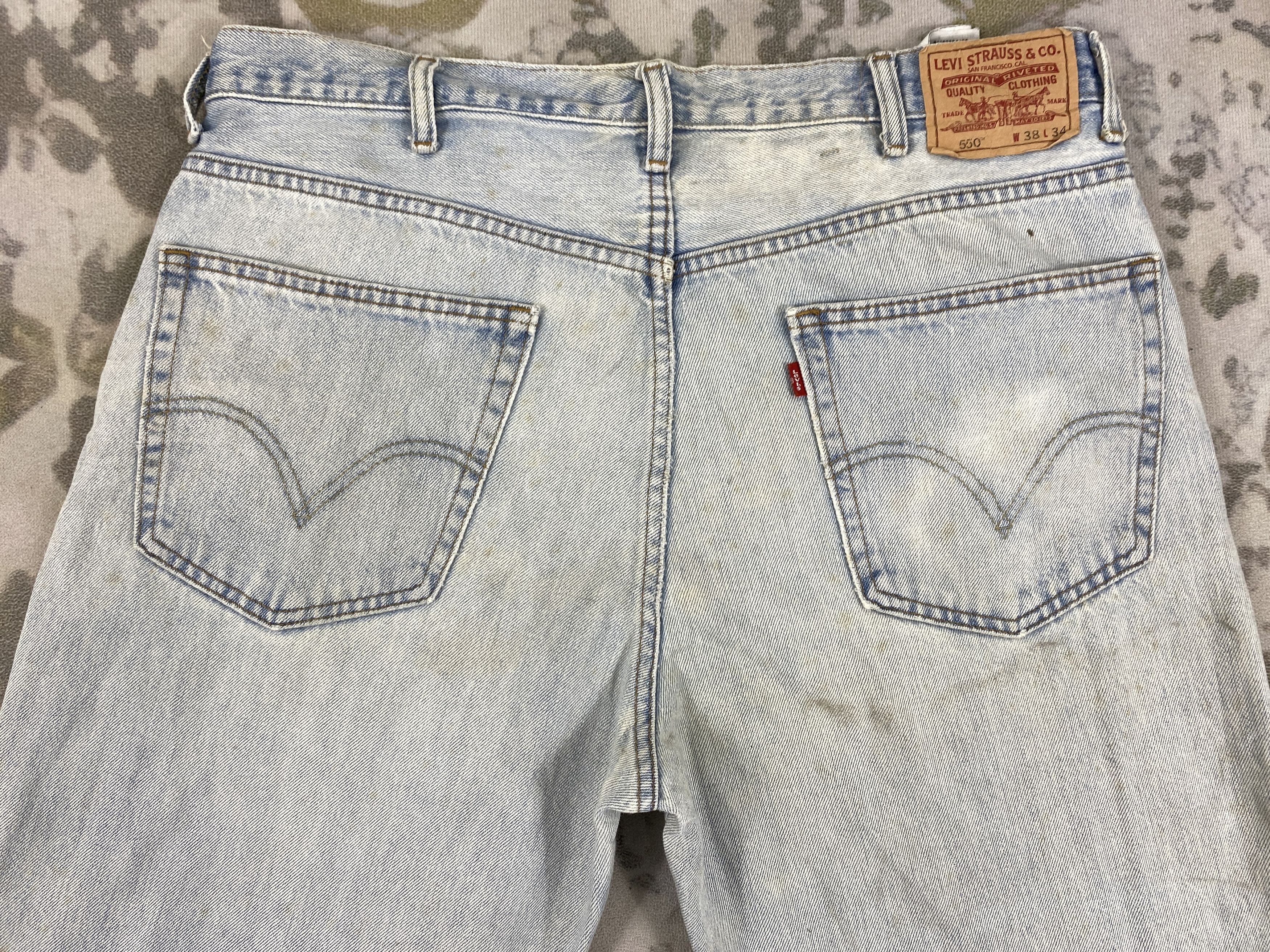 Levi's Light Blue Wash Levi's 550 Jeans 38x33 Denim -SJ101 Size US 38 / EU 54 - 4 Thumbnail