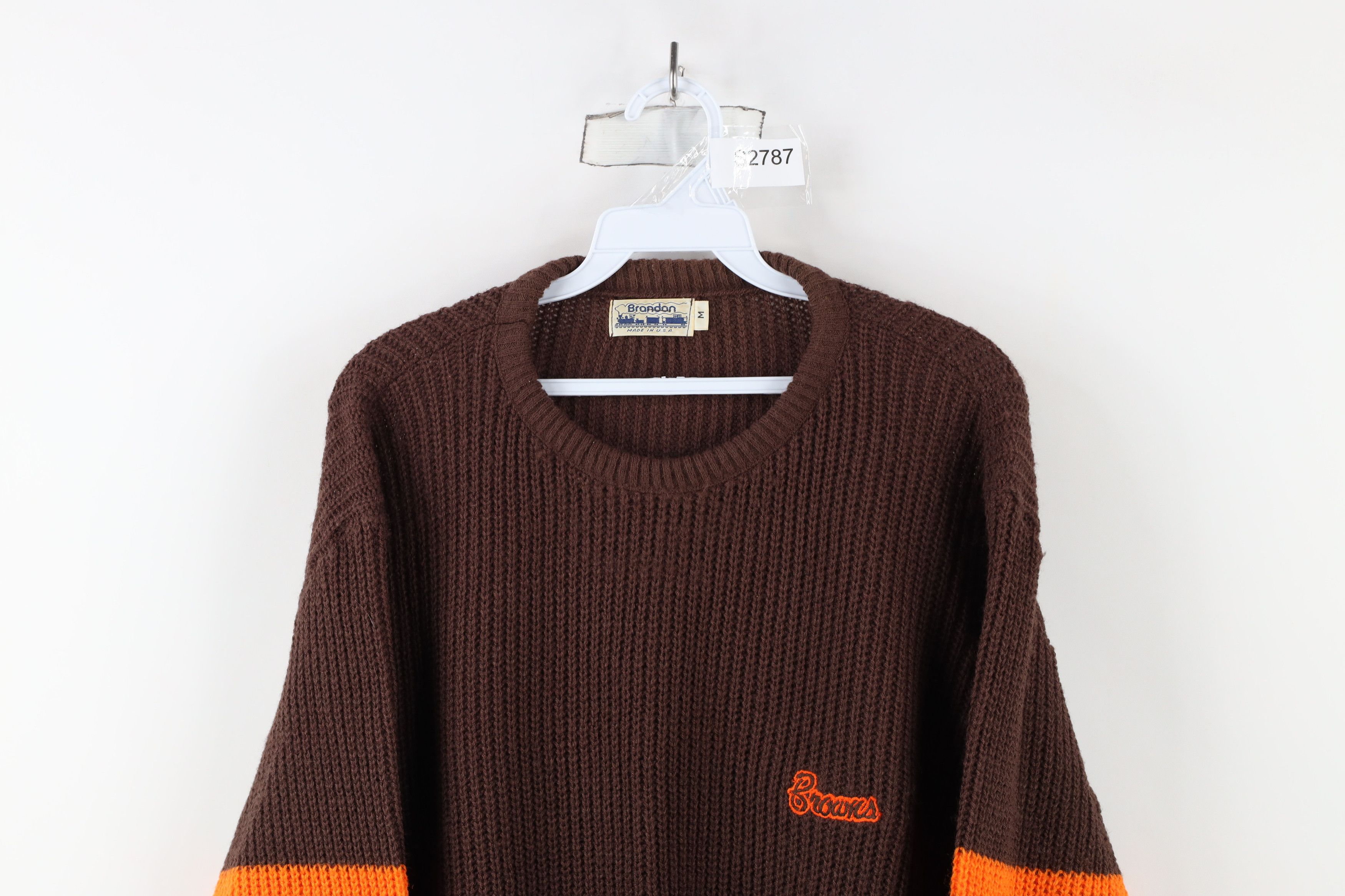 Vintage Vintage 70s 80s Cleveland Browns Football Knit Sweater USA Size US M / EU 48-50 / 2 - 2 Thumbnail
