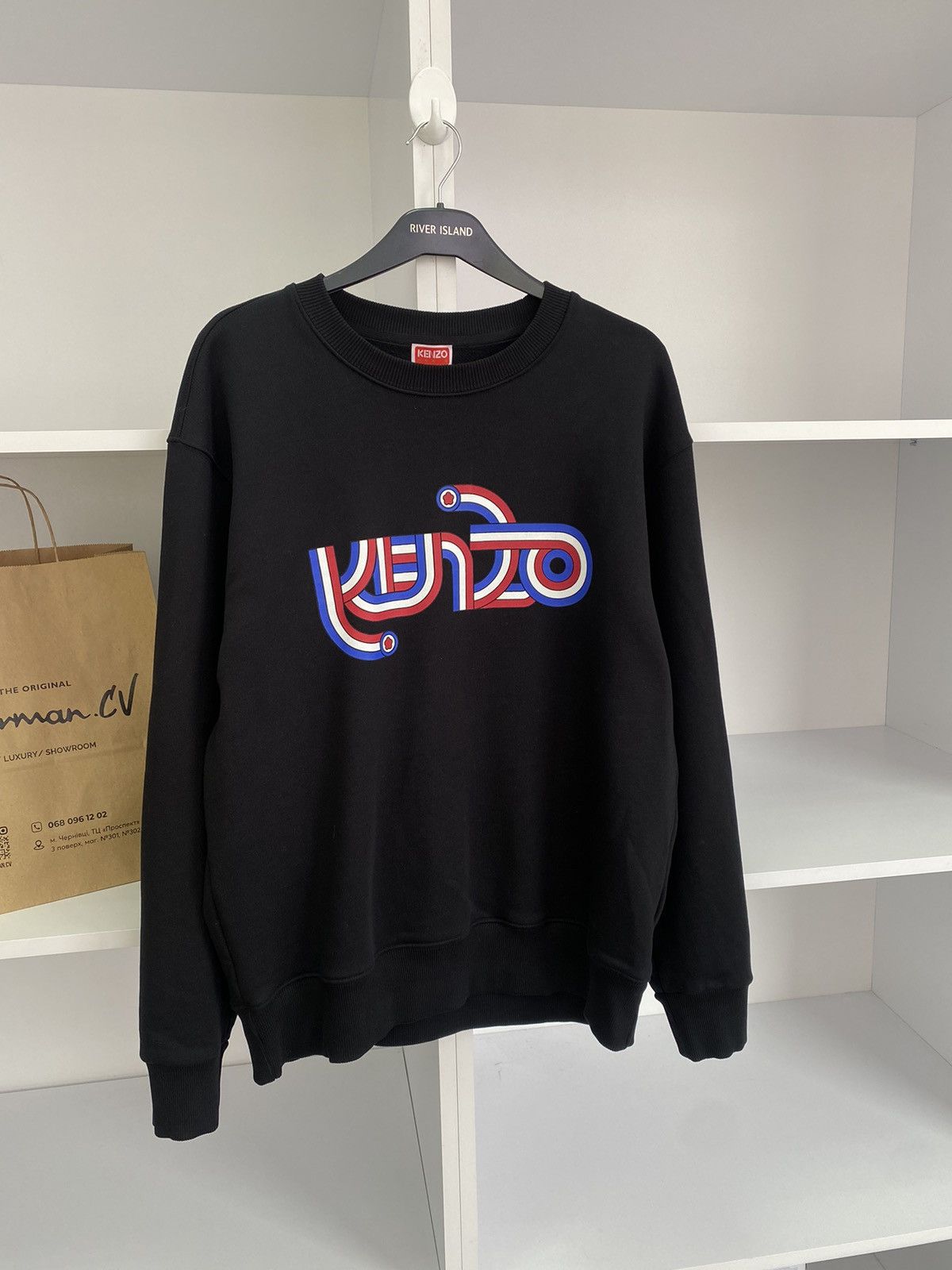 Kenzo × Vintage Kenzo Paris Men's Target Logo Crew Sweat in Black Size US L / EU 52-54 / 3 - 3 Thumbnail