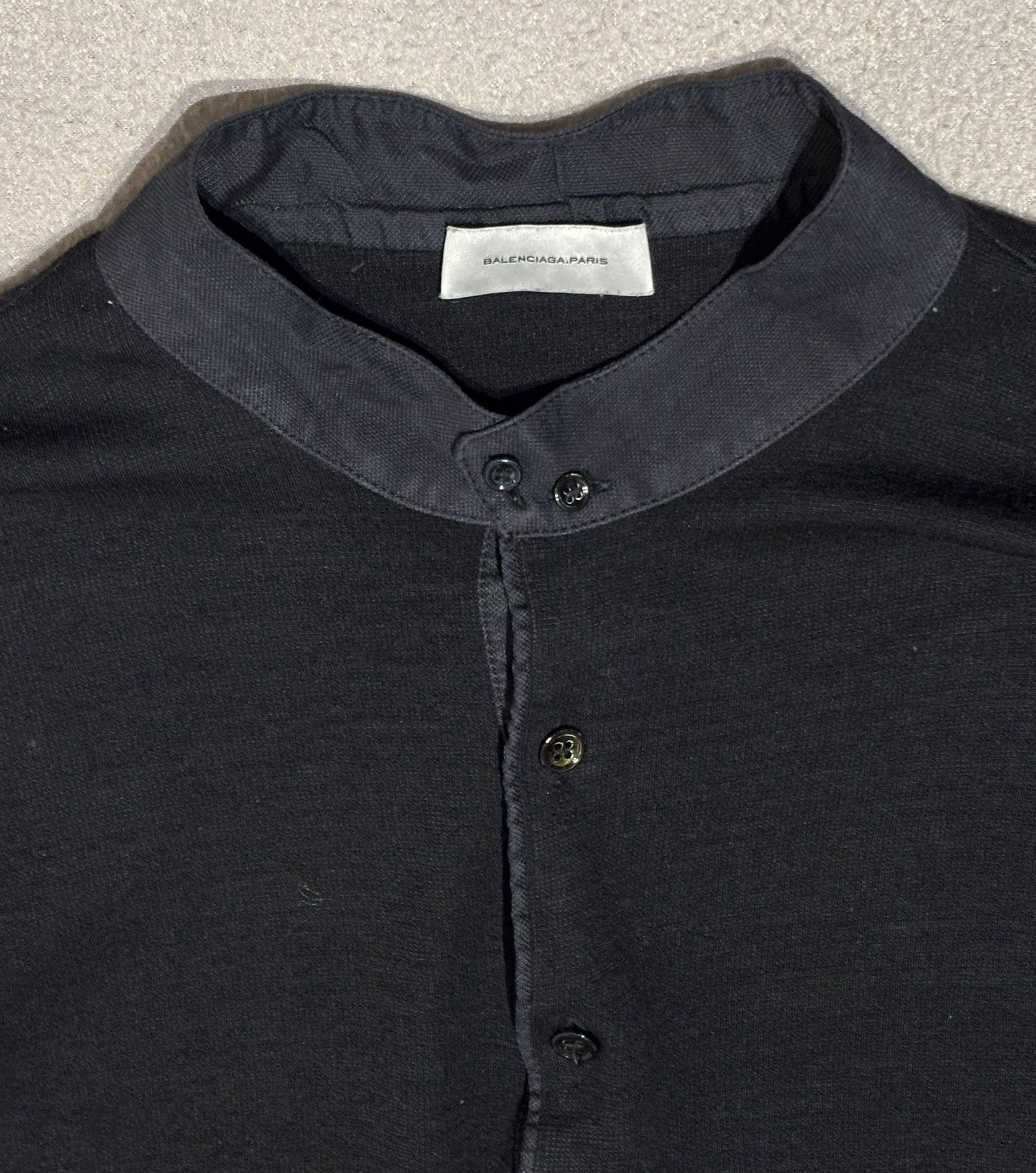 Balenciaga Balenciaga Wool Silk Black Sweater Buttons Large Size L / US 10 / IT 46 - 9 Thumbnail