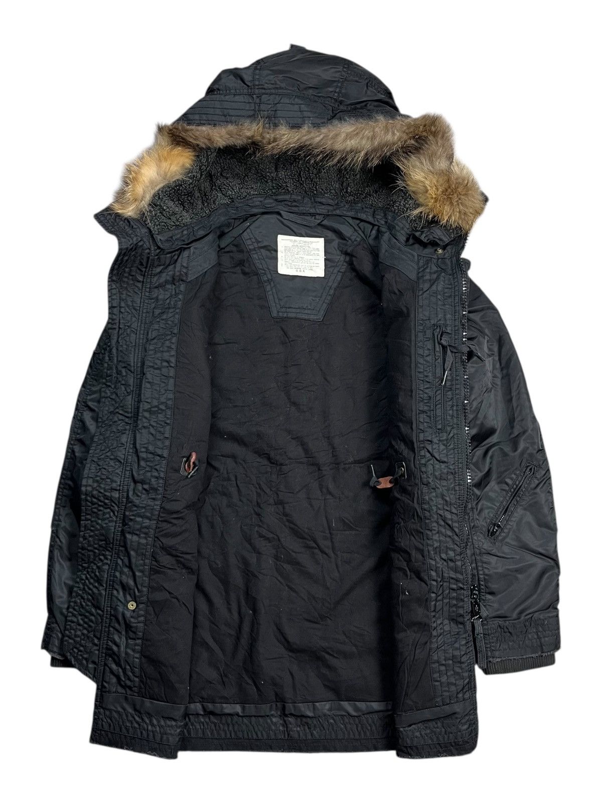 2000s GOA - Apocalypse Style Fur Hoodie Cargo Jacket