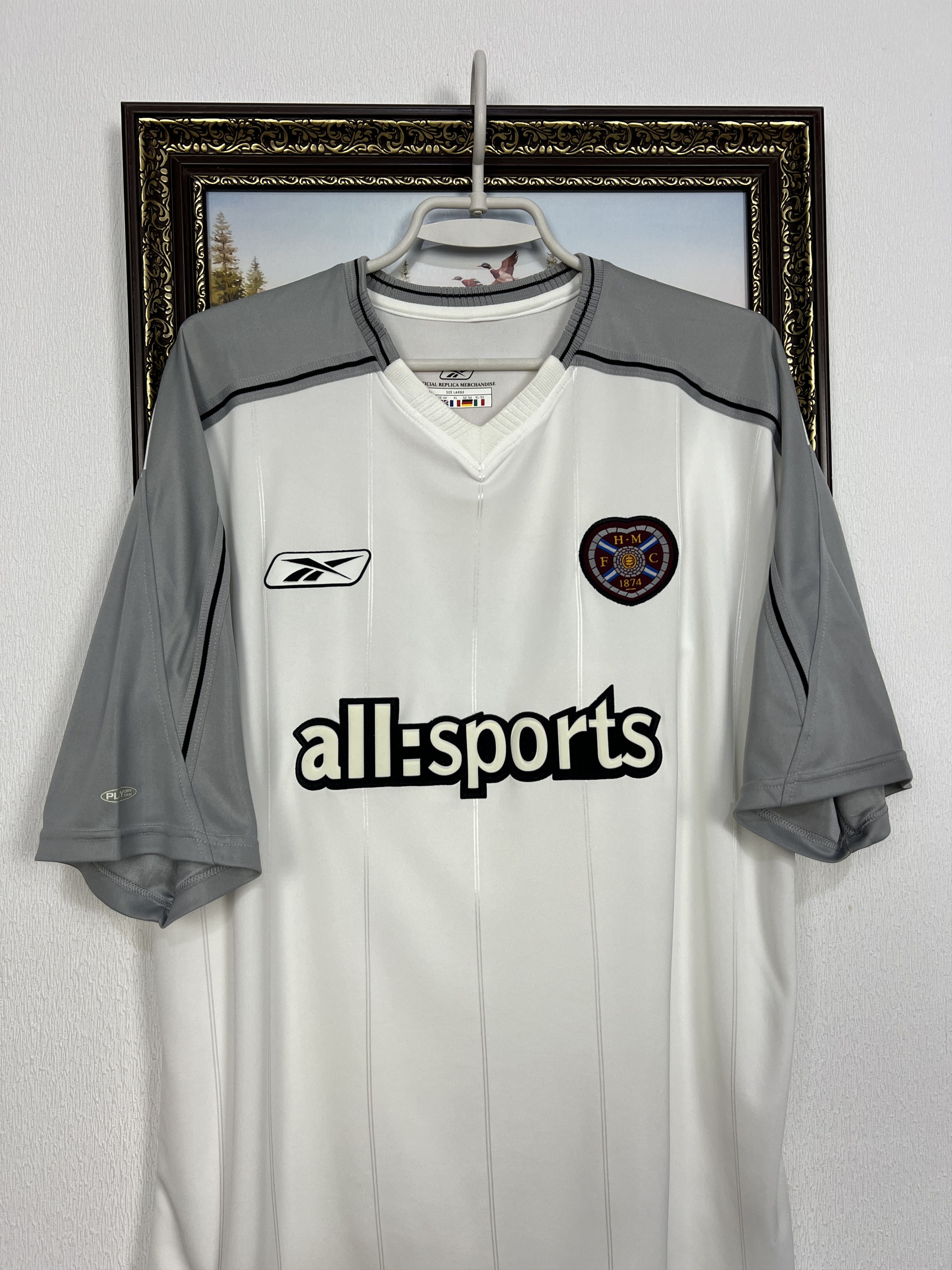 Reebok Heart Of Midlothian Away football shirt Soccer Jersey Trikot Size US XL / EU 56 / 4 - 2 Thumbnail