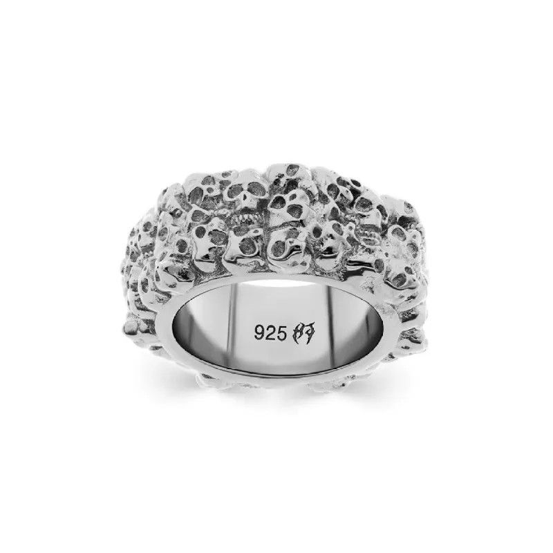 Hard Jewelry Catacombs Ring sz 8 .925 Sterling Silver Skull