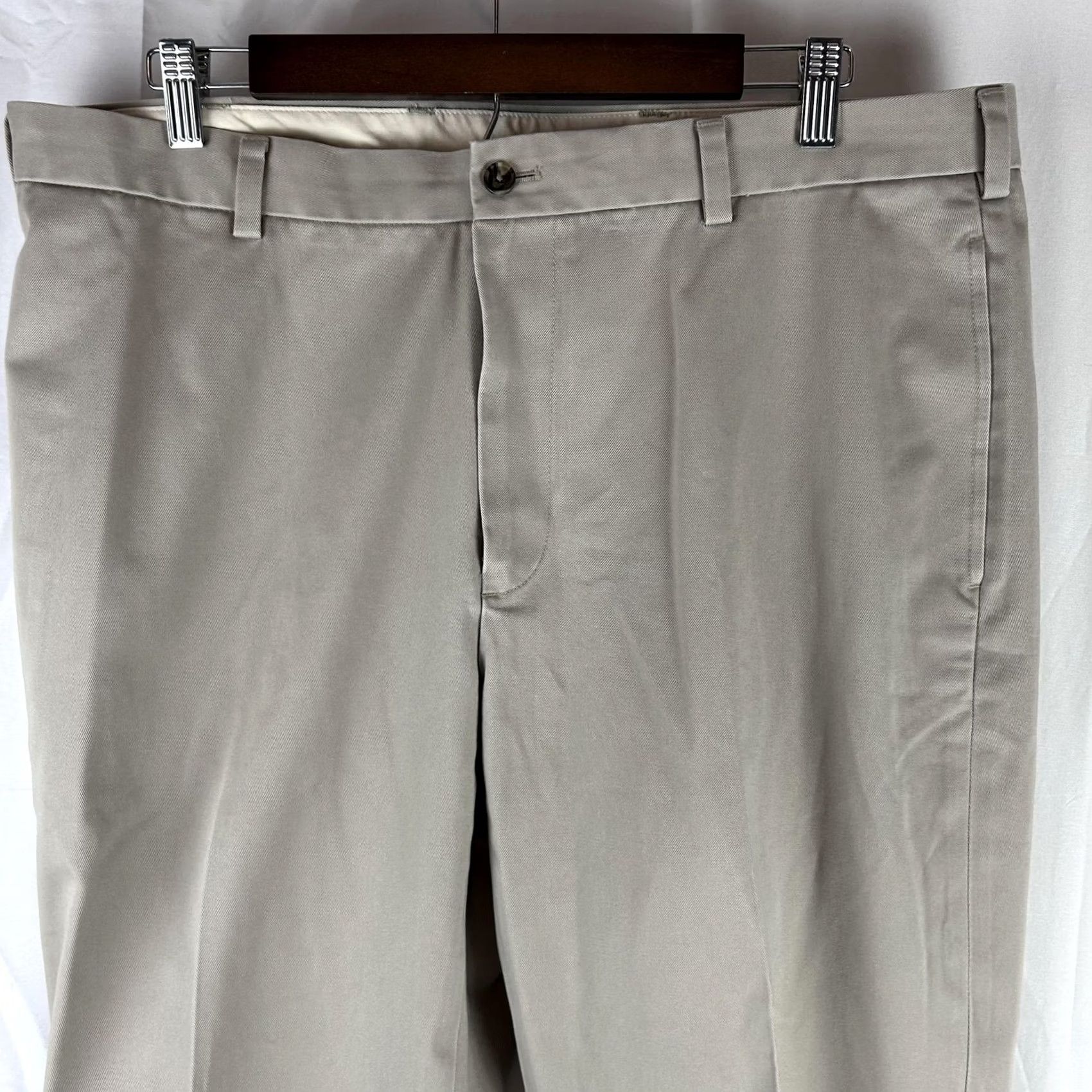 Brooks Brothers Brooks Brothers Clark Fit Advantage Chino Pants Mens 38x30 Flat Front Khaki Beige via 100% Cotton Regular Clubwear Business Casual Size US 38 / EU 54 - 2 Thumbnail