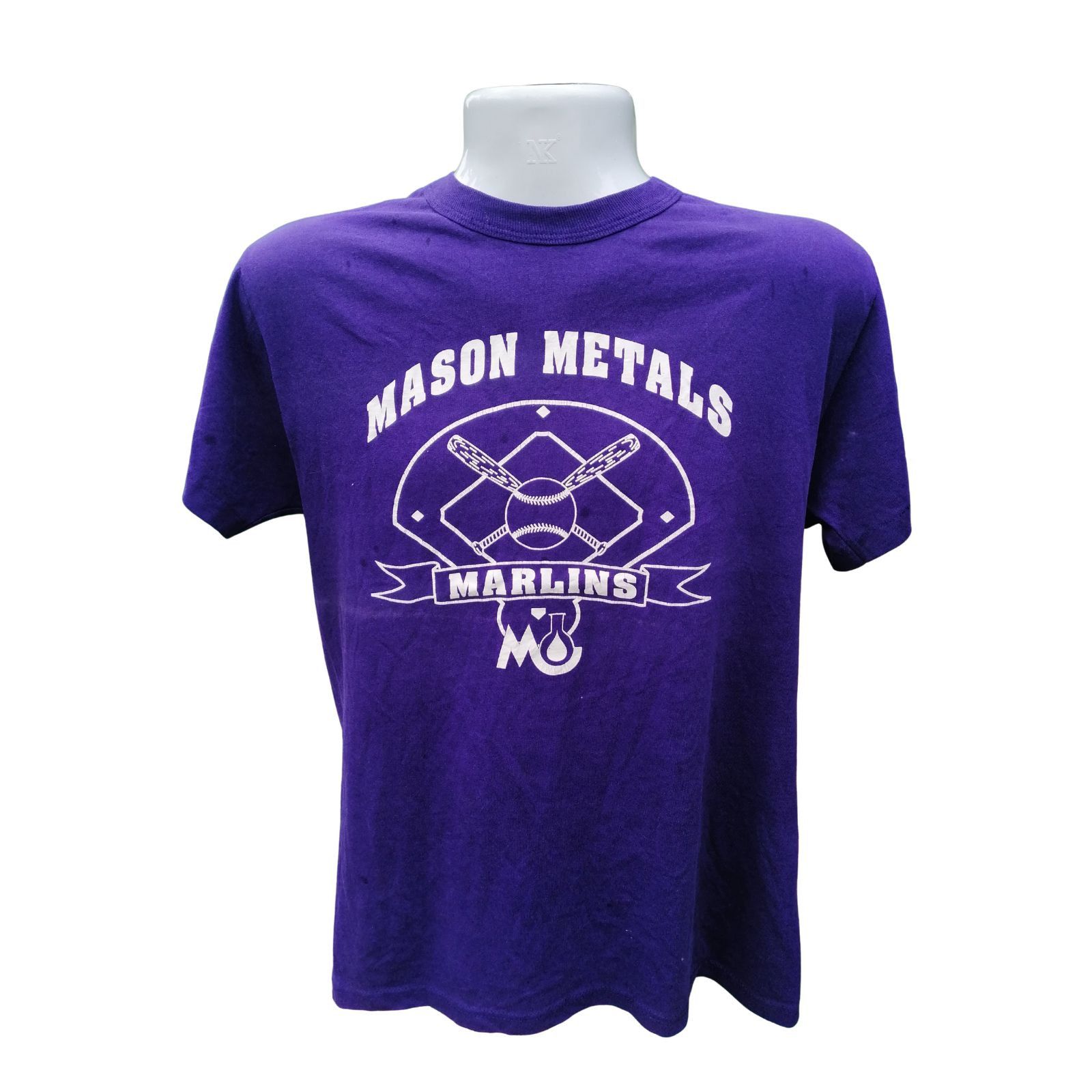 Russell Athletic 1990s vintage t shirt 5050 mason metals malins baseball Size US S / EU 44-46 / 1 - 1 Thumbnail