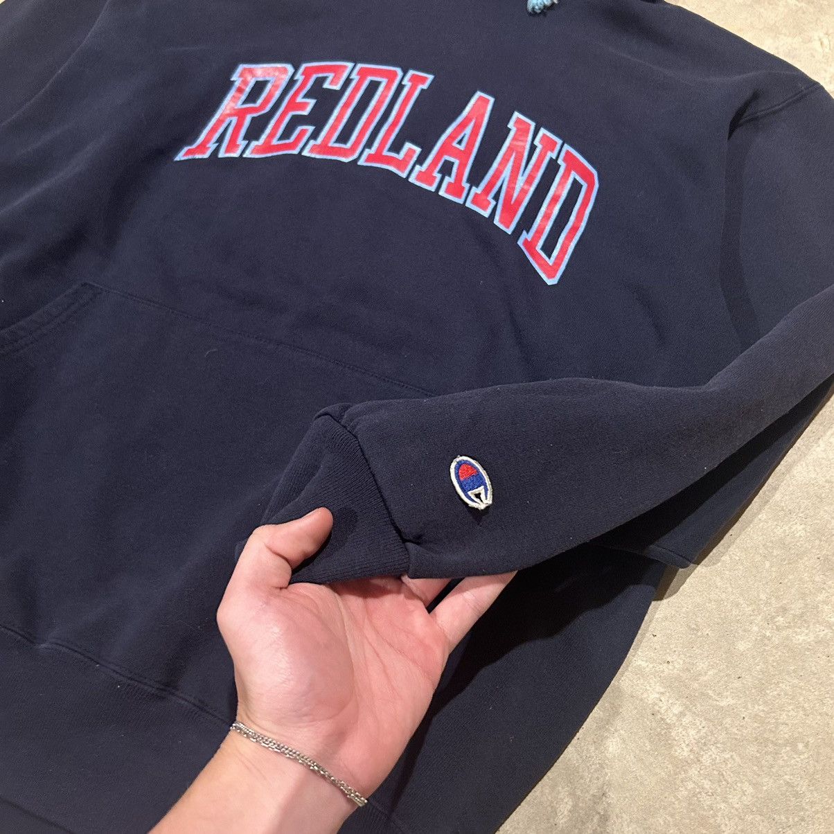 Champion × Vintage Crazy Vintage 90s Champion Redland College Logo Hoodie Size US XL / EU 56 / 4 - 4 Thumbnail
