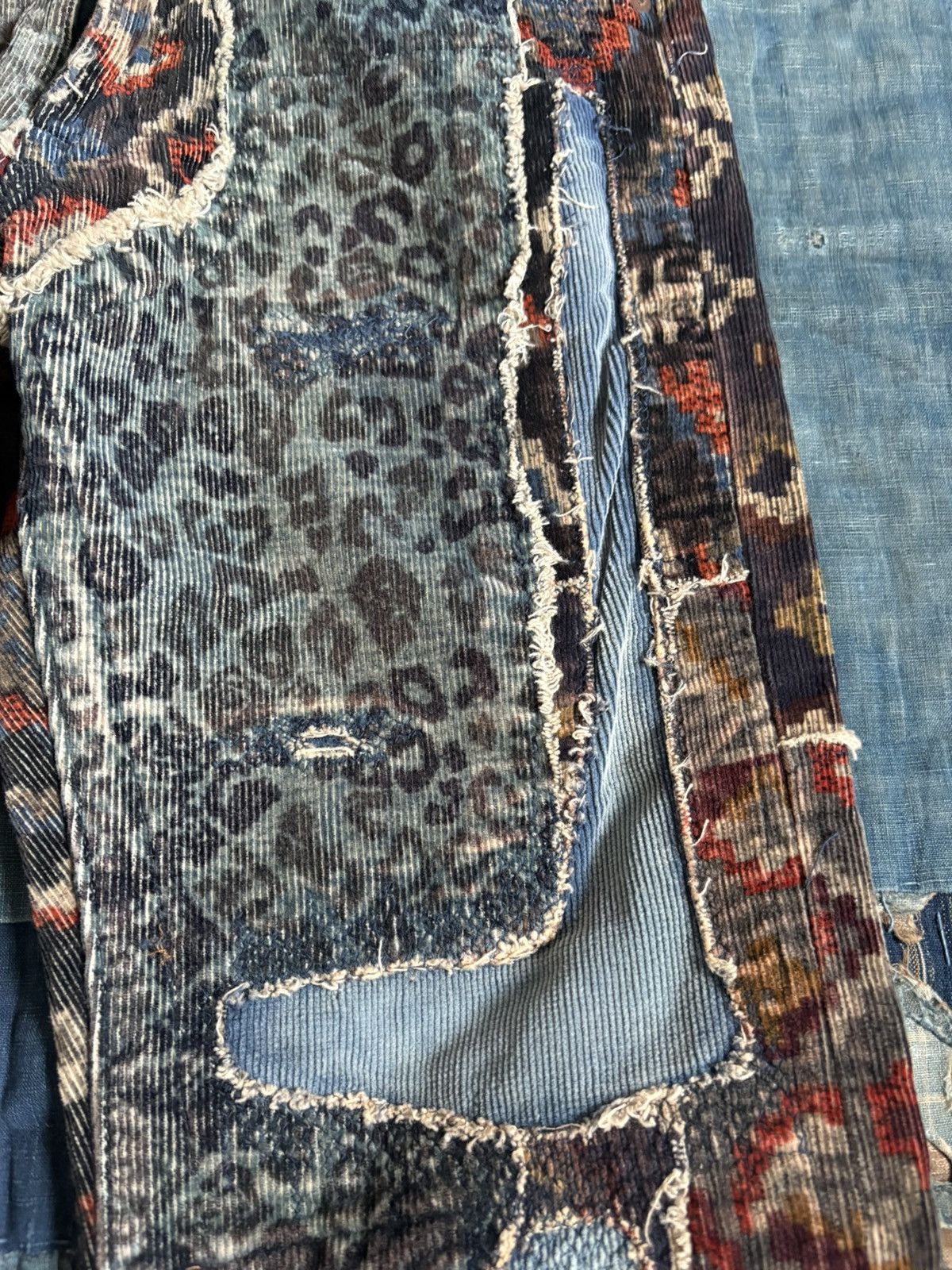 Kapital Kountry KOUNTRY Repair Mixed Pattern Corduroy Patchwork Jeans Size US 30 / EU 46 - 7 Thumbnail
