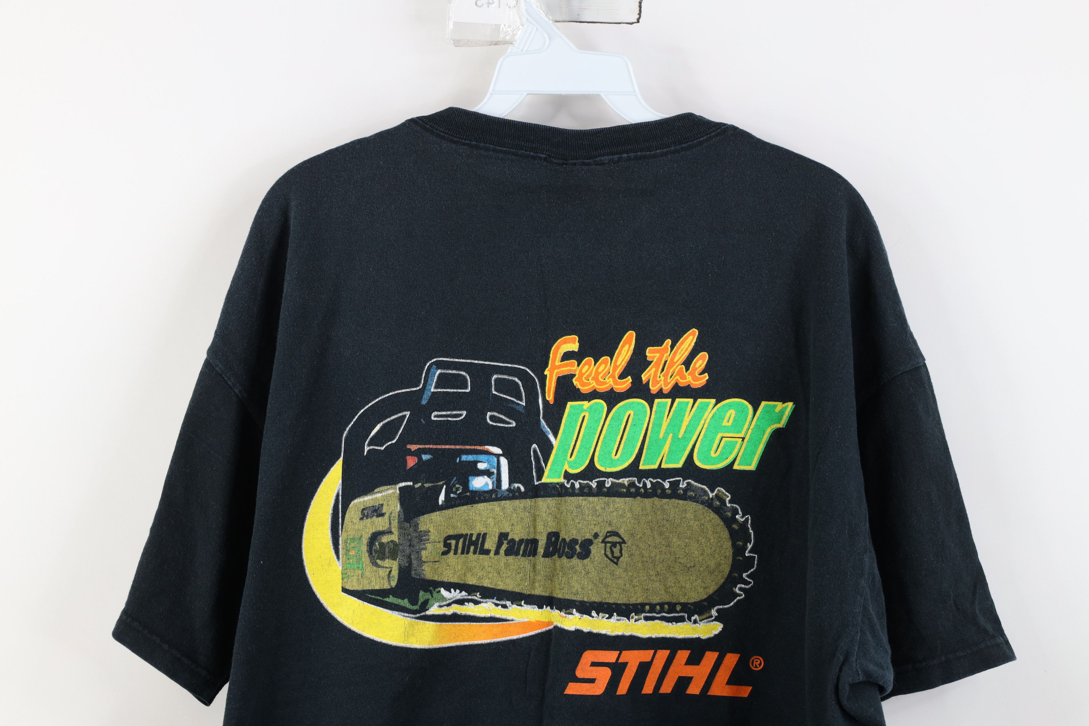 Fruit Of The Loom Vintage 90s Y2K Stihl Chainsaw Short Sleeve T-Shirt Size US XL / EU 56 / 4 - 13 Thumbnail