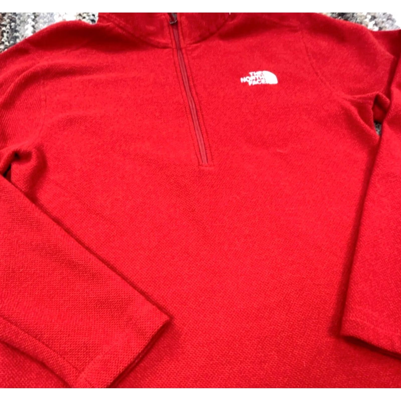 The North Face The North Face Sweater Men Medium Red Pullover Fleece Jacket Waffle Knit Hal Zip Size US M / EU 48-50 / 2 - 4 Thumbnail