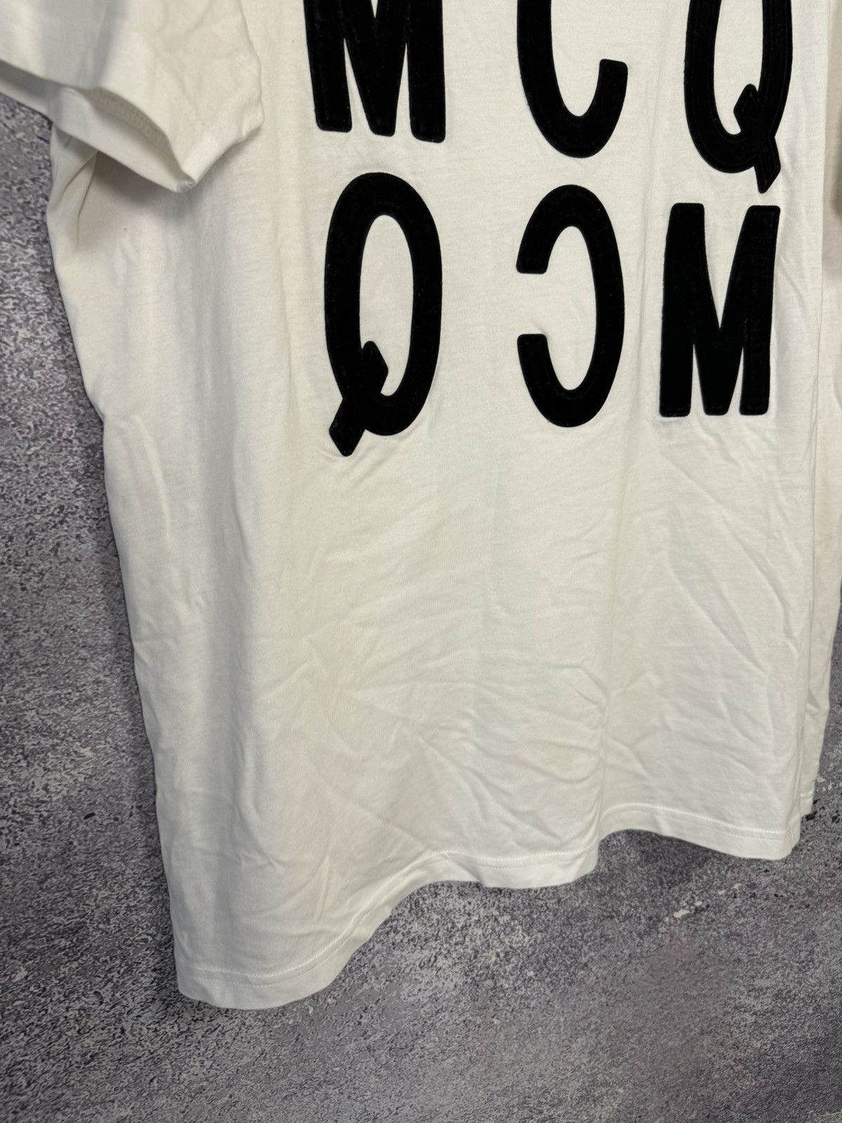 Alexander McQueen × MCQ McQ Alexander McQueen Big Mirror Logo White T-Shirt Large Size US L / EU 52-54 / 3 - 5 Thumbnail