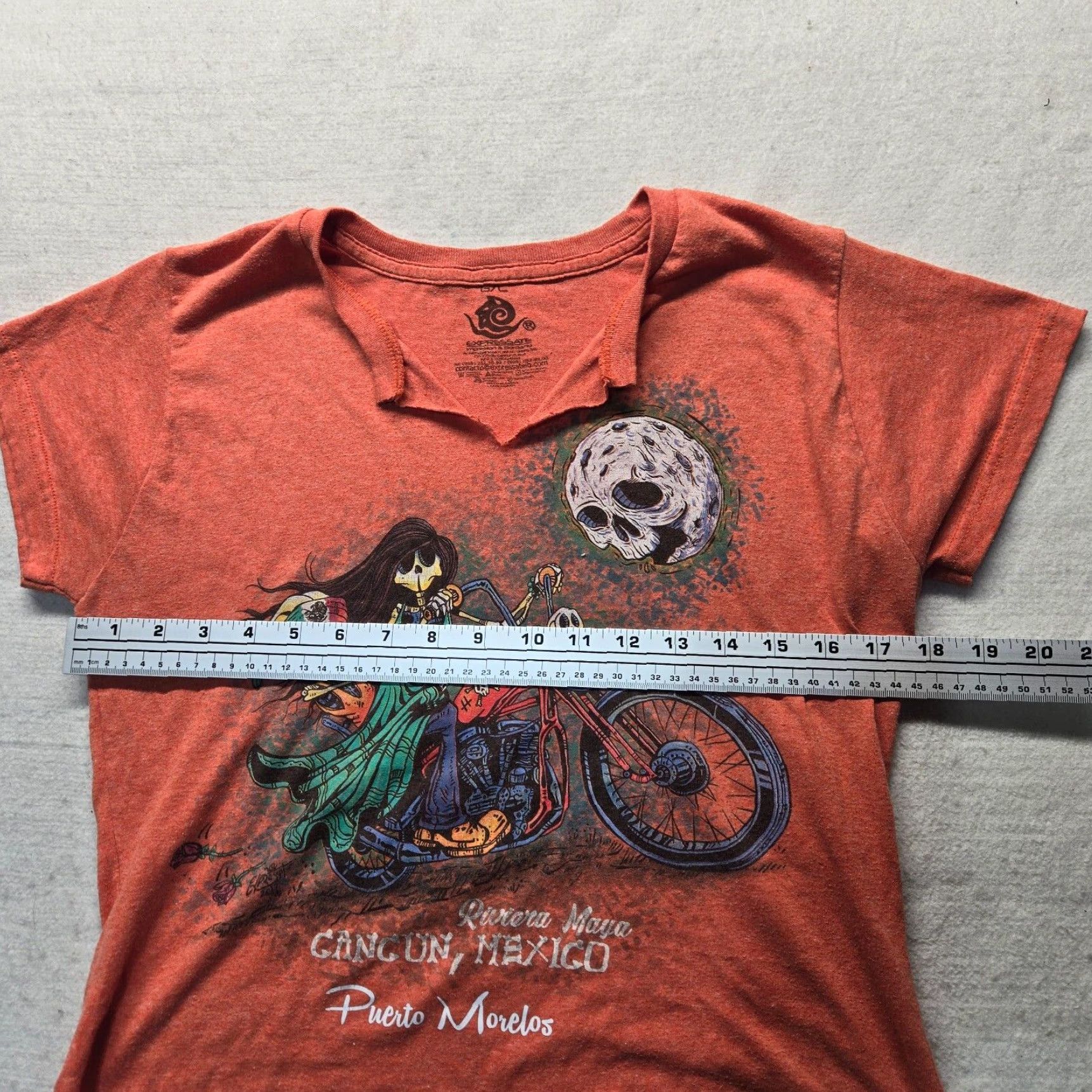 Express Vibrant Orange Mexico Graphic Print Fashionable Short Sleeve Tee for Women LargeサイズExpressate Letter L Size 36" / US 14 / IT 50 - 4 Thumbnail