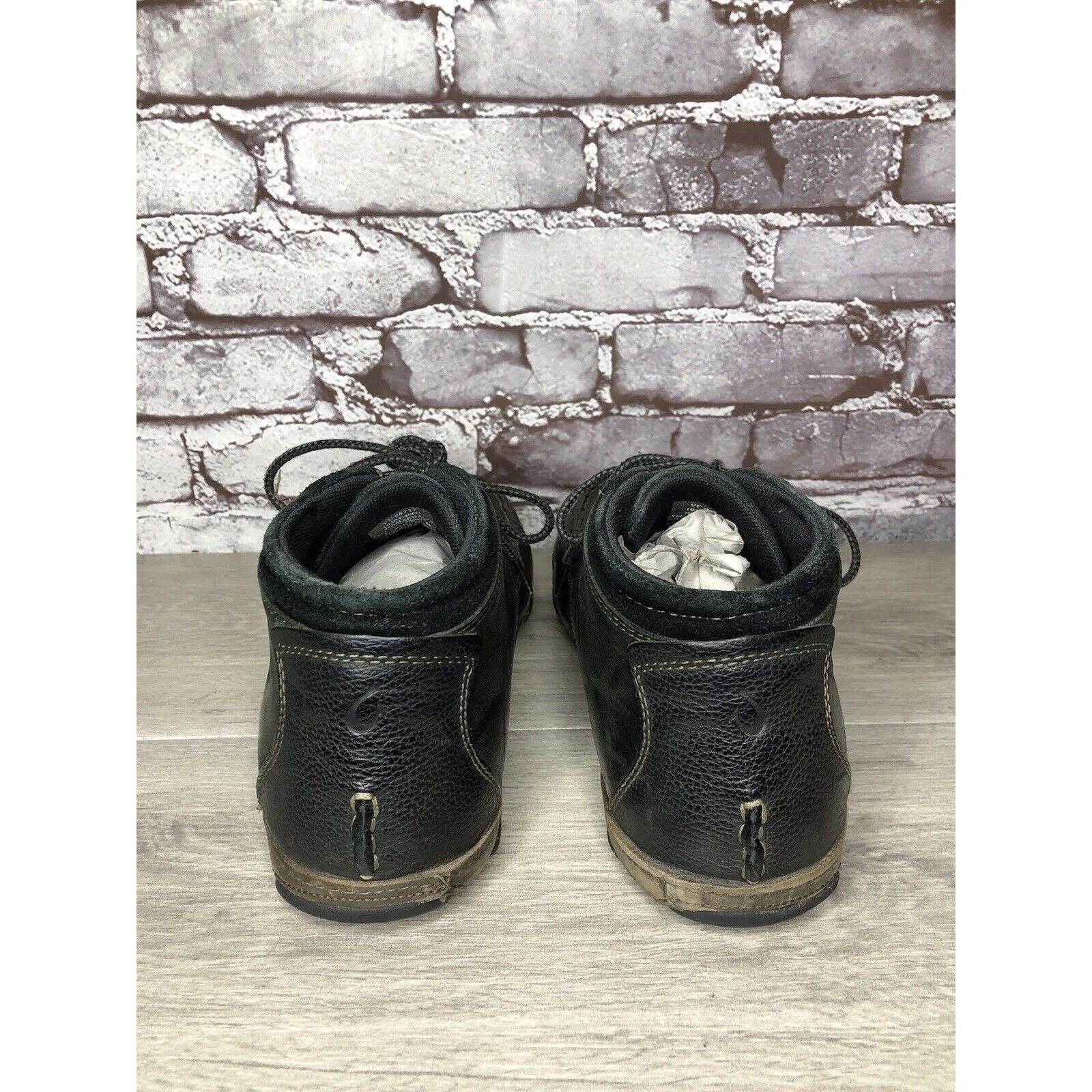 Olukai OluKai Hamakua Chukka Black Leather Lace Up Boots Men Sz 9.5 Size US 9.5 / EU 42-43 - 15 Thumbnail