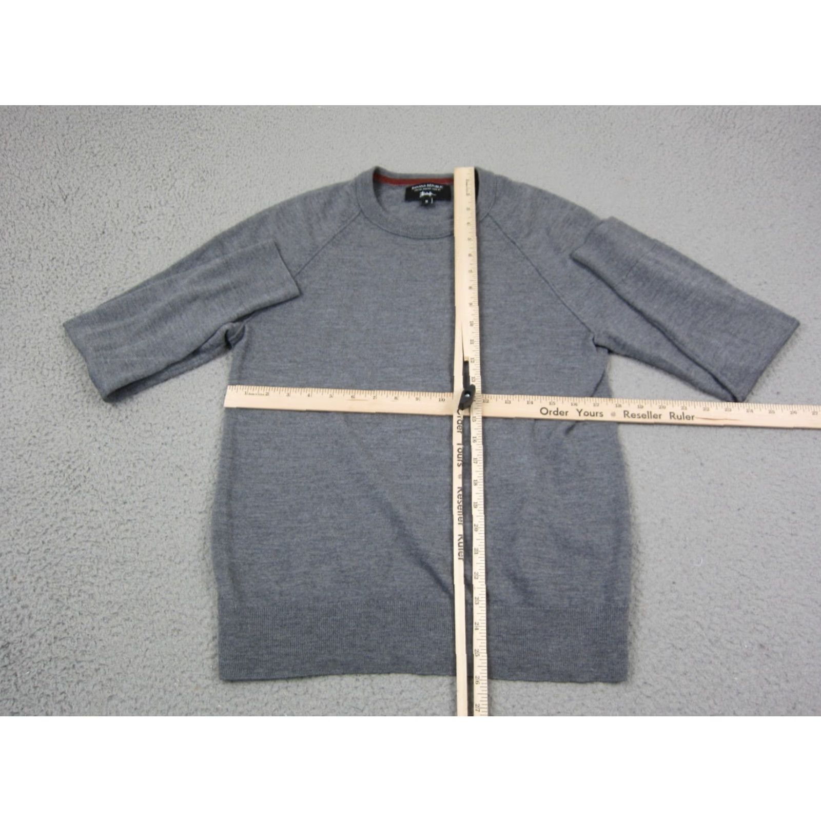 Banana Republic Banana Republic Sweater Womens Medium Gray Baruffa Wool Yarn Pullover Knit Crew Neck 90s Style Block Size M / US 6-8 / IT 42-44 - 4 Thumbnail