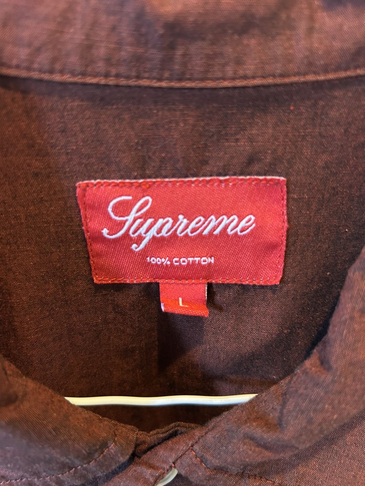 Supreme Supreme Red Short Sleeve Collared Shirt Size US L / EU 52-54 / 3 - 3 Thumbnail