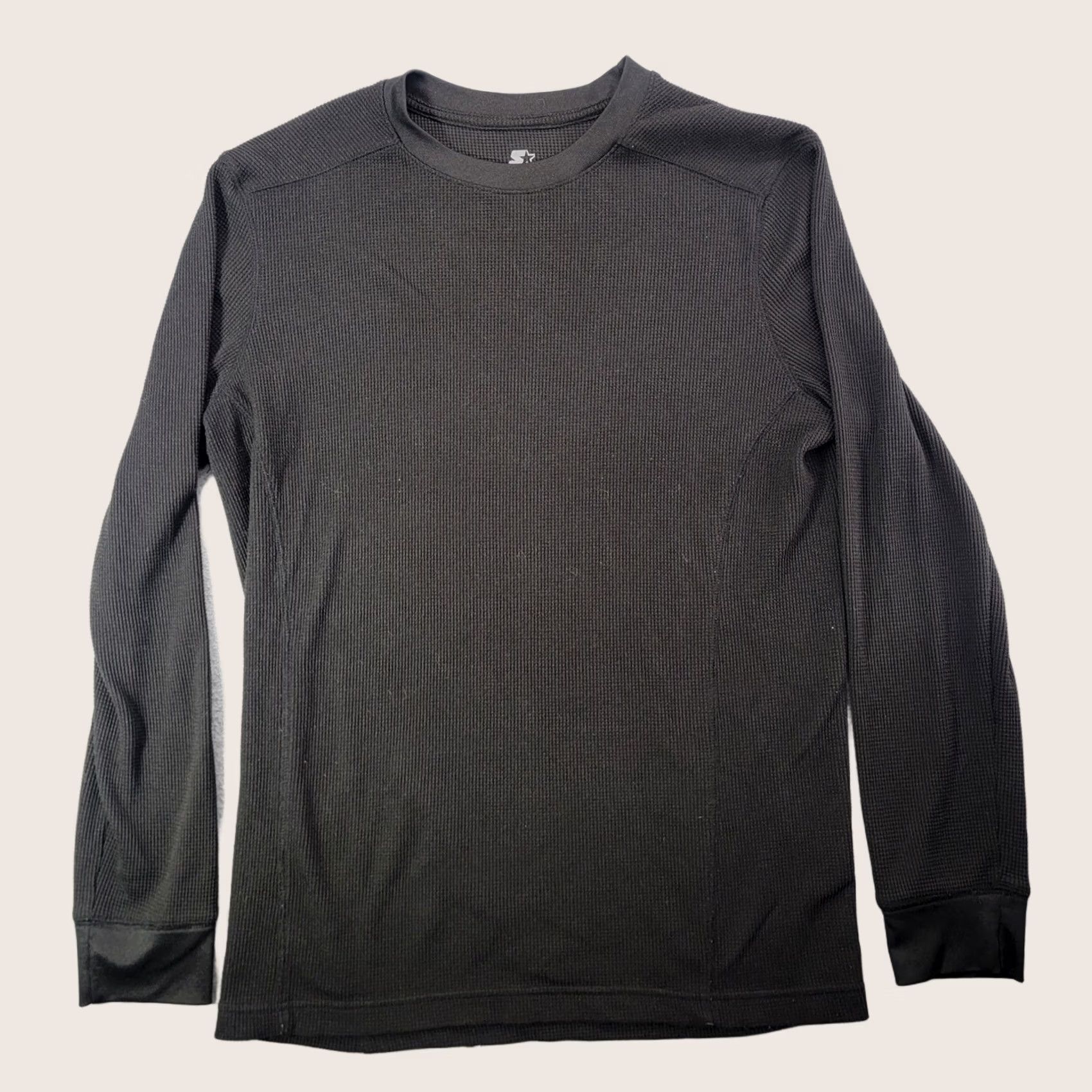 Starter Starter Mens Black Waffle Knit Thermal Long Sleeve Shirt RM36220 M 38-40``` Size US M / EU 48-50 / 2 - 1 Thumbnail