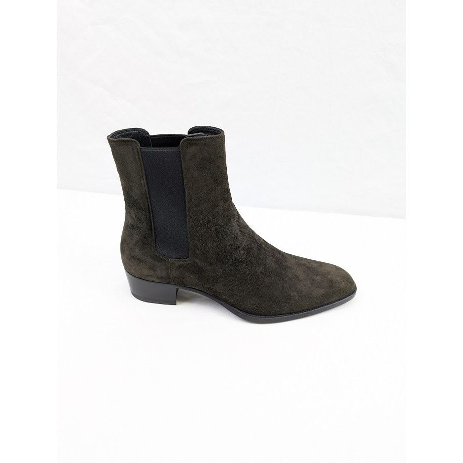 Saint Laurent Paris o1rshd1 Wyatt 40 Chelsea Cachemire Boots in Sabble Brown Size US 11 / EU 44 - 1 Thumbnail