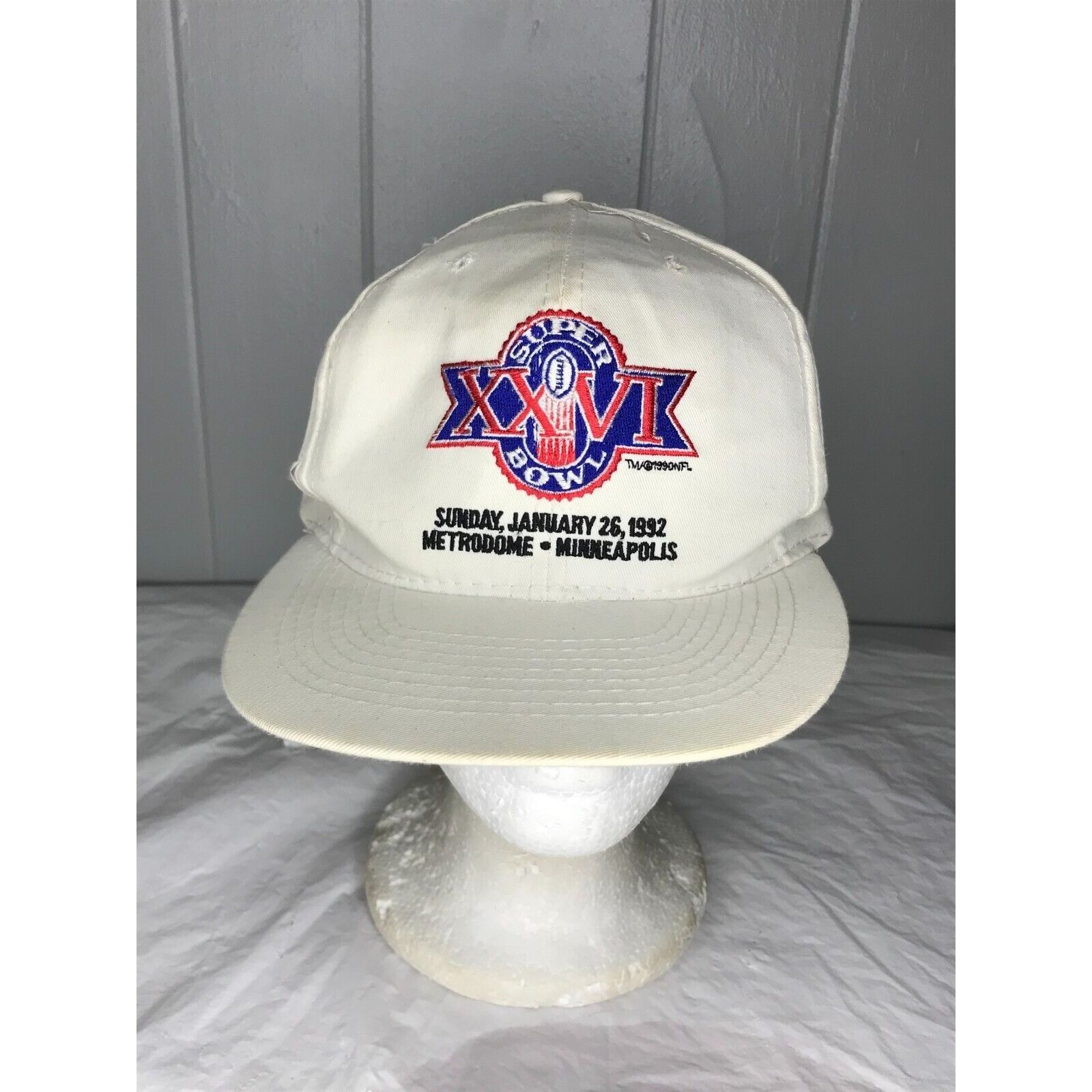 New Era × Vintage Vintage Super Bowl XXVI 1992 Snapback Hat Cap Minneapolis Re Size ONE SIZE - 1 Thumbnail
