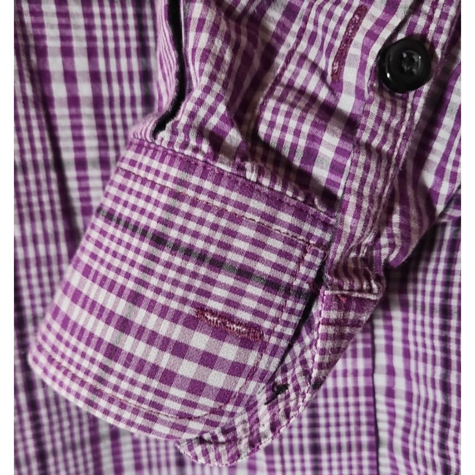 Vintage Panhandle Mens Purple Plaid Button-Up XL Long Sleeve Cotton Cowboy Western Shirt Mens XL Purple Plaid Button-Up Cowboy Western Panhandle Size US XL / EU 56 / 4 - 5 Thumbnail