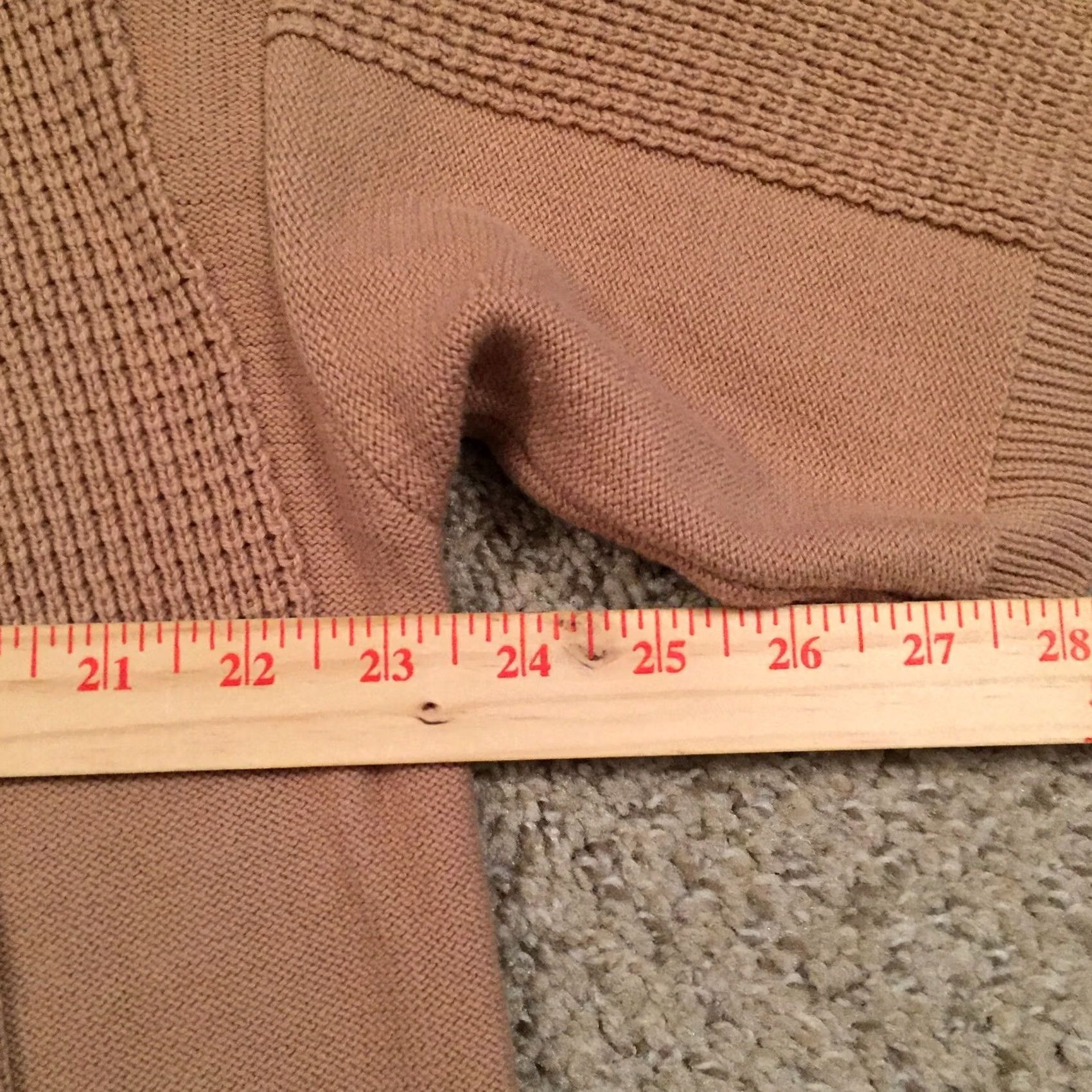 Vintage Laurie Felt Sweater Womens XL Beige Short Sleeve Knit Cotton Blend Size XL / US 12-14 / IT 48-50 - 7 Thumbnail