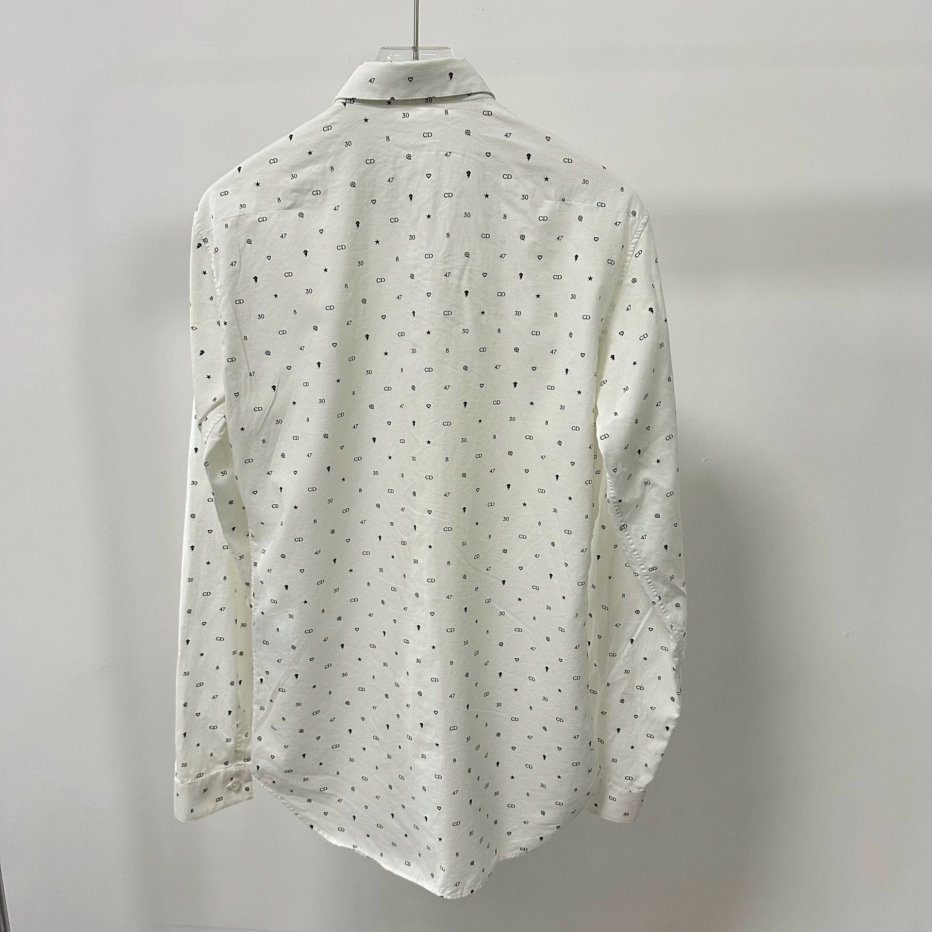 Dior Dior White Full Print CD Logo Shirt 37 Size US XS / EU 42 / 0 - 3 Thumbnail
