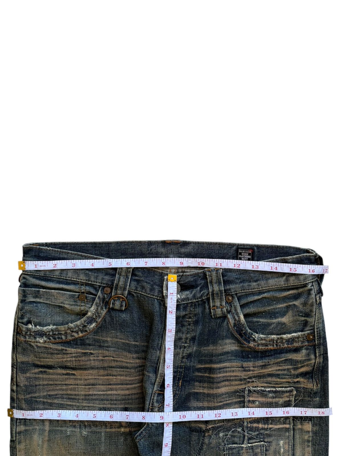 Japanese Brand Vintage Japanese Brand Rusty Mud Wash Patched Loose Jeans Size US 32 / EU 48 - 12 Thumbnail