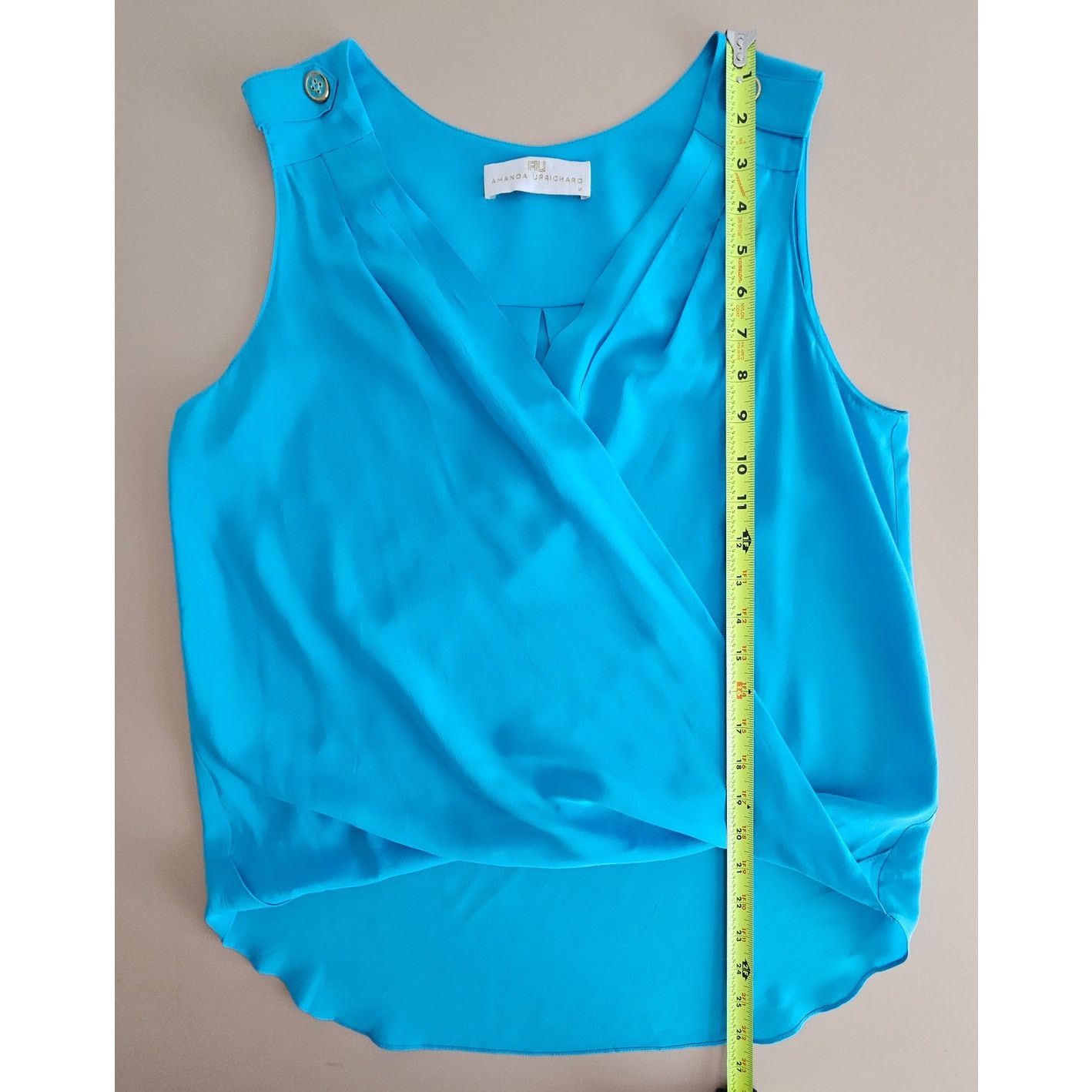 Amanda Uprichard AMANDA UPRICHARD Silk Sleeveless Crossed V-Neck Blouse Top M Size M / US 6-8 / IT 42-44 - 6 Thumbnail