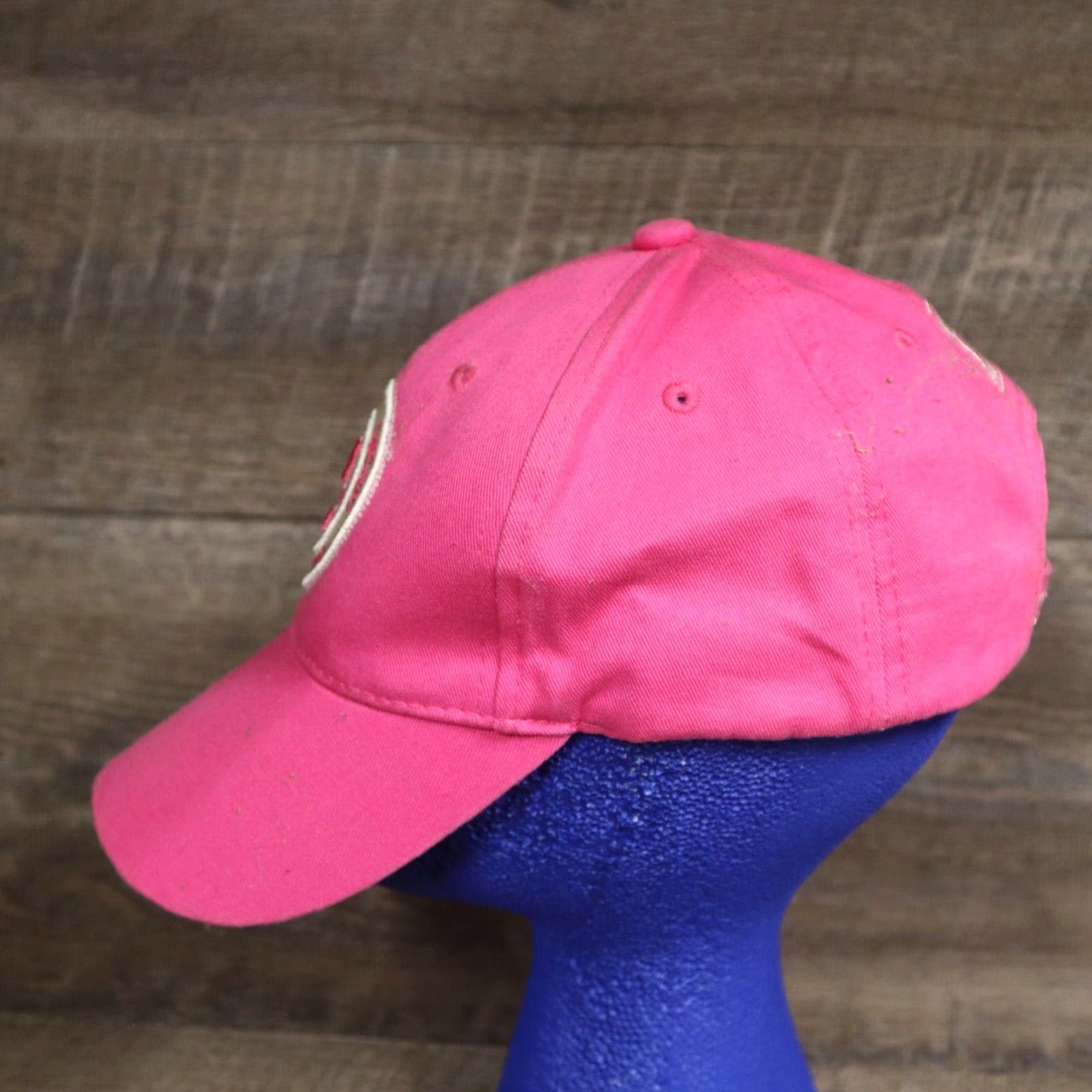 Pinko VINTAGE Chicago Illinois Hot Pink And White Hat Cap Adjustable Size ONE SIZE - 4 Thumbnail