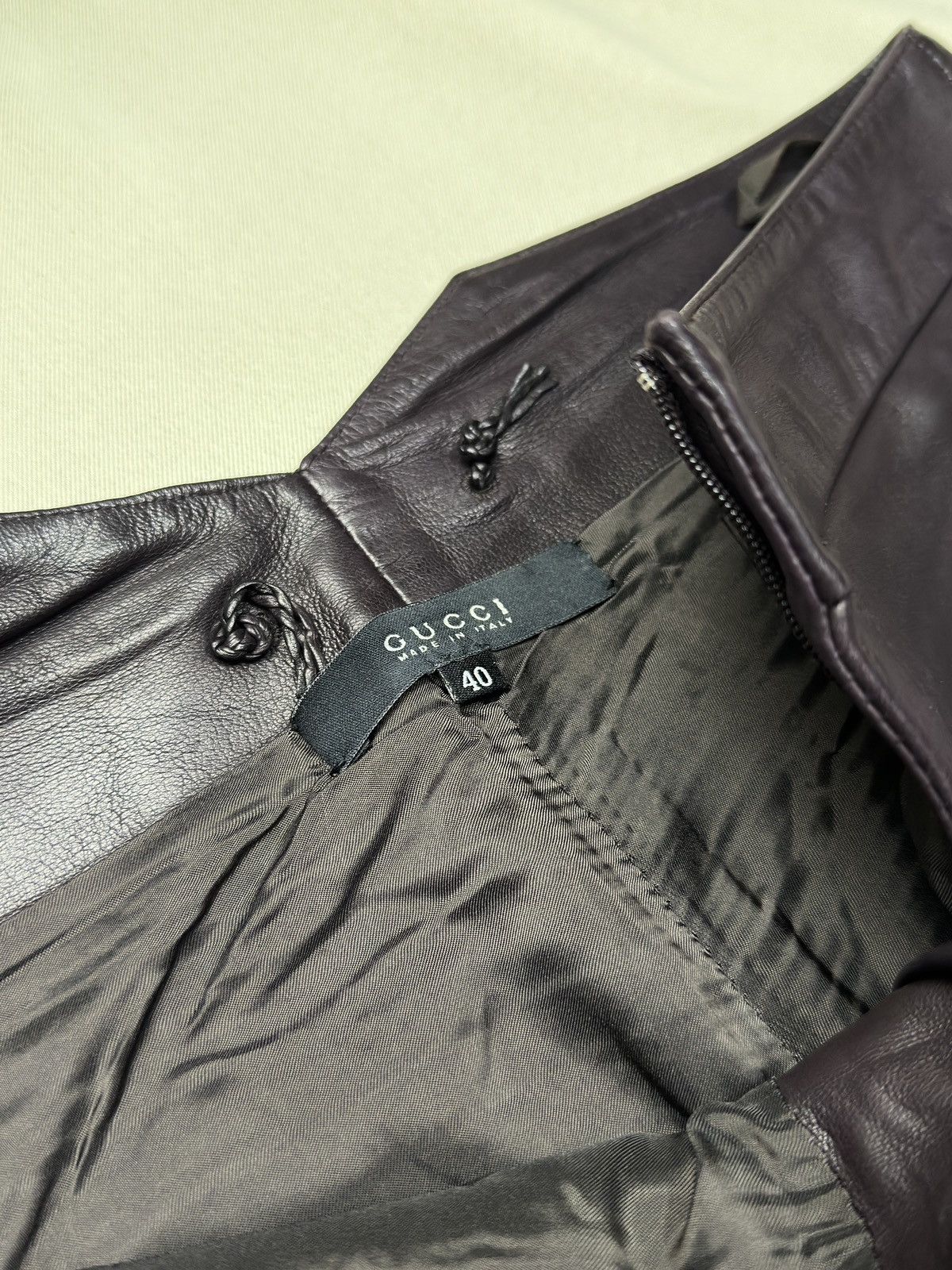 Gucci Gucci Fall 1996 by Tom Ford Leather Flared Pants Size 27" / US 4 / IT 40 - 4 Thumbnail