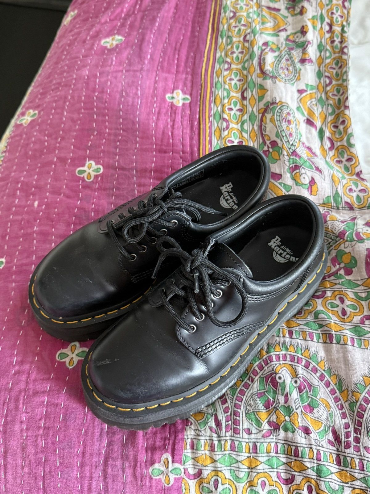 Dr. Martens 8053 Leather Platform Casual Shoes Size US 8 / IT 38 - 3 Thumbnail