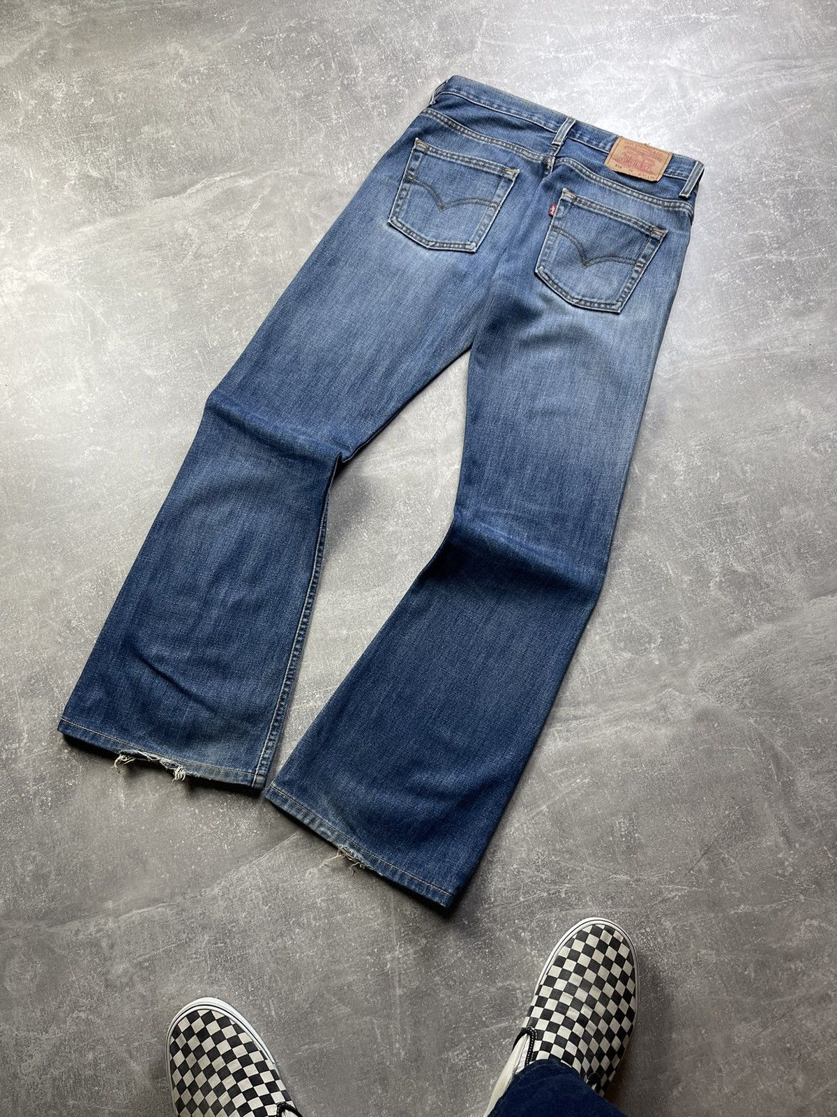 Levi's × Vintage Levi’s 516 Archives Blue Navy Flared Boot Cut Jeans Size US 32 / EU 48 - 1 Thumbnail