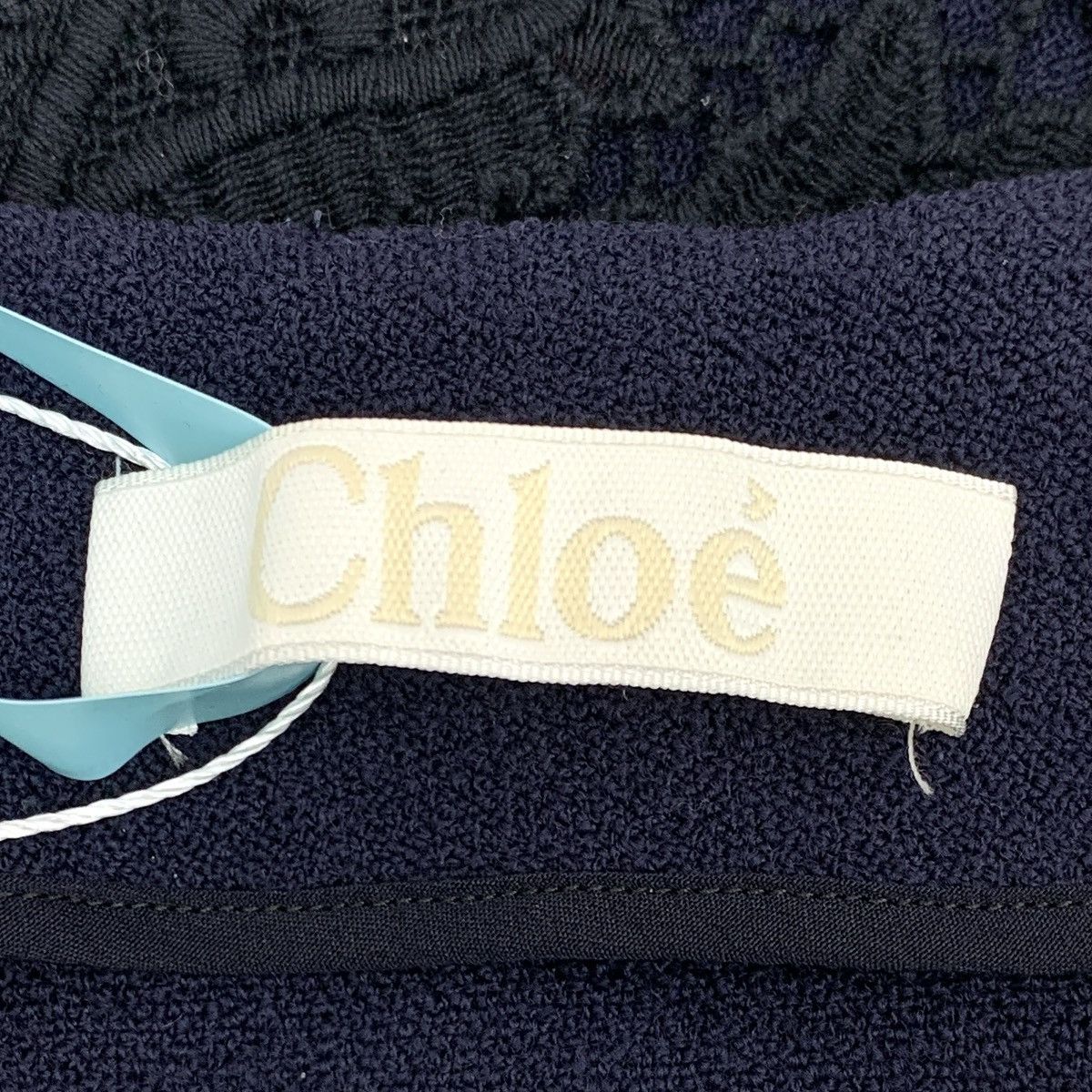 Chloe Chloe Blue Floral Embroidered Wool Long Sleeve Top K26WX Size XS / US 0-2 / IT 36-38 - 5 Thumbnail