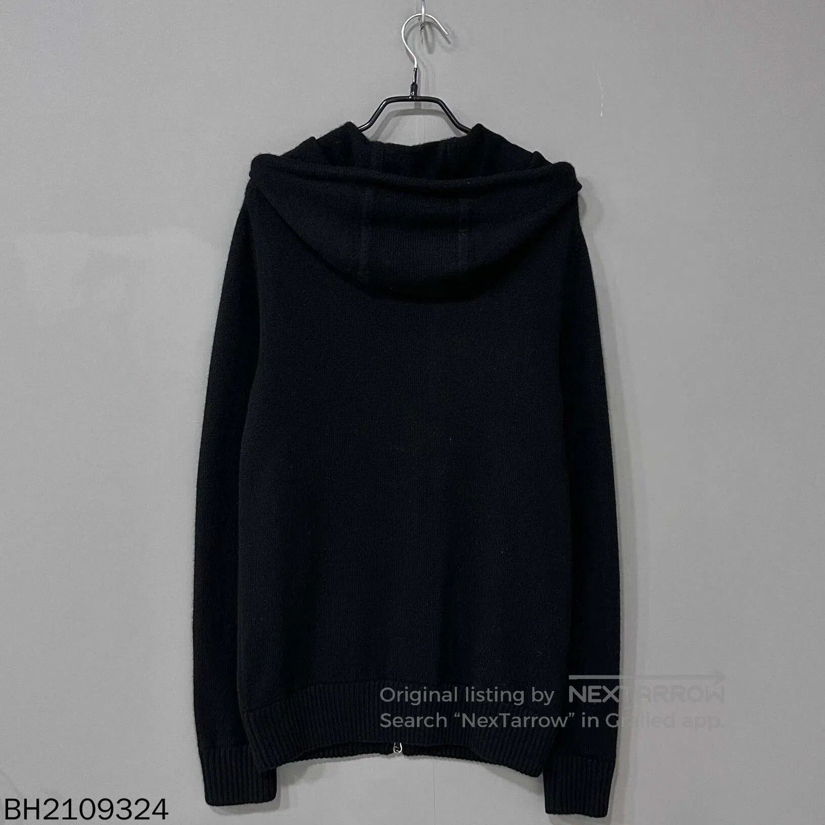 Dior black logo embroidered cashmere hoodie jacket. Size US S / EU 44-46 / 1 - 2 Thumbnail