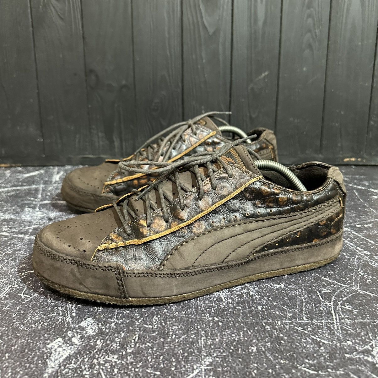 Puma Vintage Puma Crocodile Patterned Leather Sneakers 10us43eu28 Size US 10 / EU 43 - 3 Thumbnail