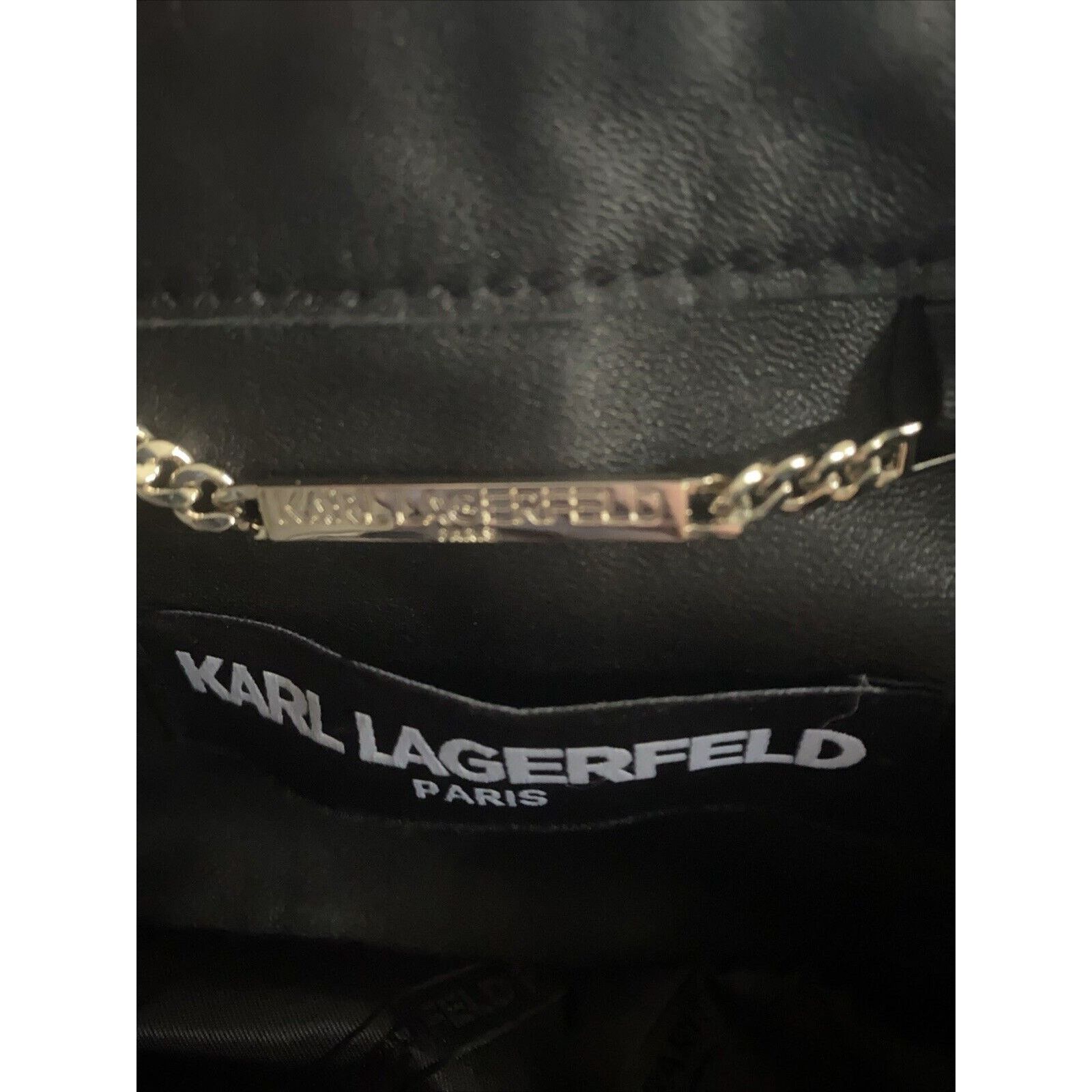 Karl Lagerfeld KARL LAGERFELD Jacket Womens Black Lambskin Leather Small Size S / US 4 / IT 40 - 10 Thumbnail