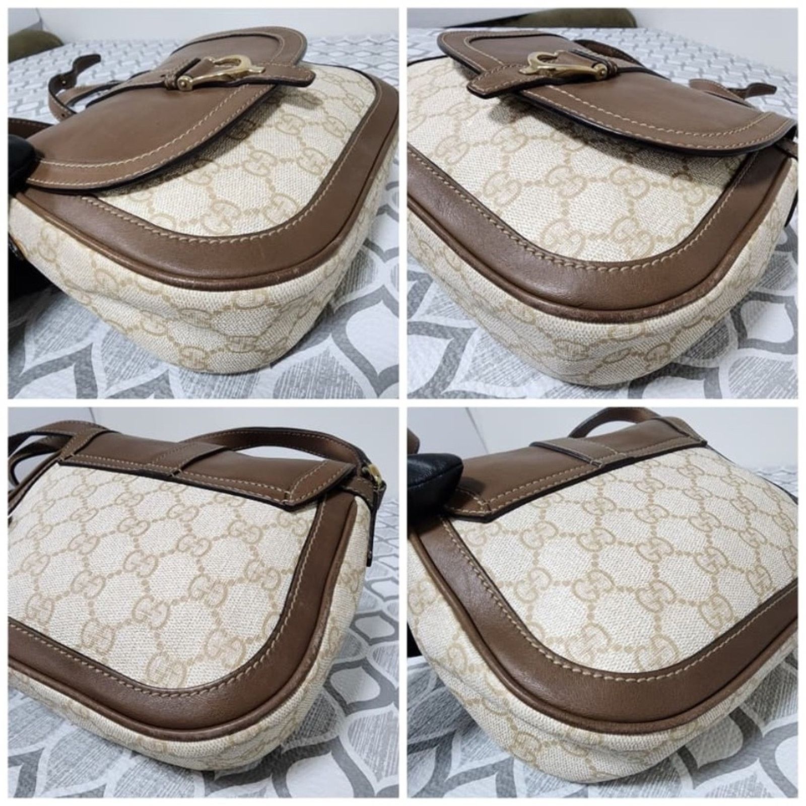 Gucci Authentc Gucci GG Supreme Shoulder/Crossbody Bag Brown/Cream Size ONE SIZE - 11 Thumbnail