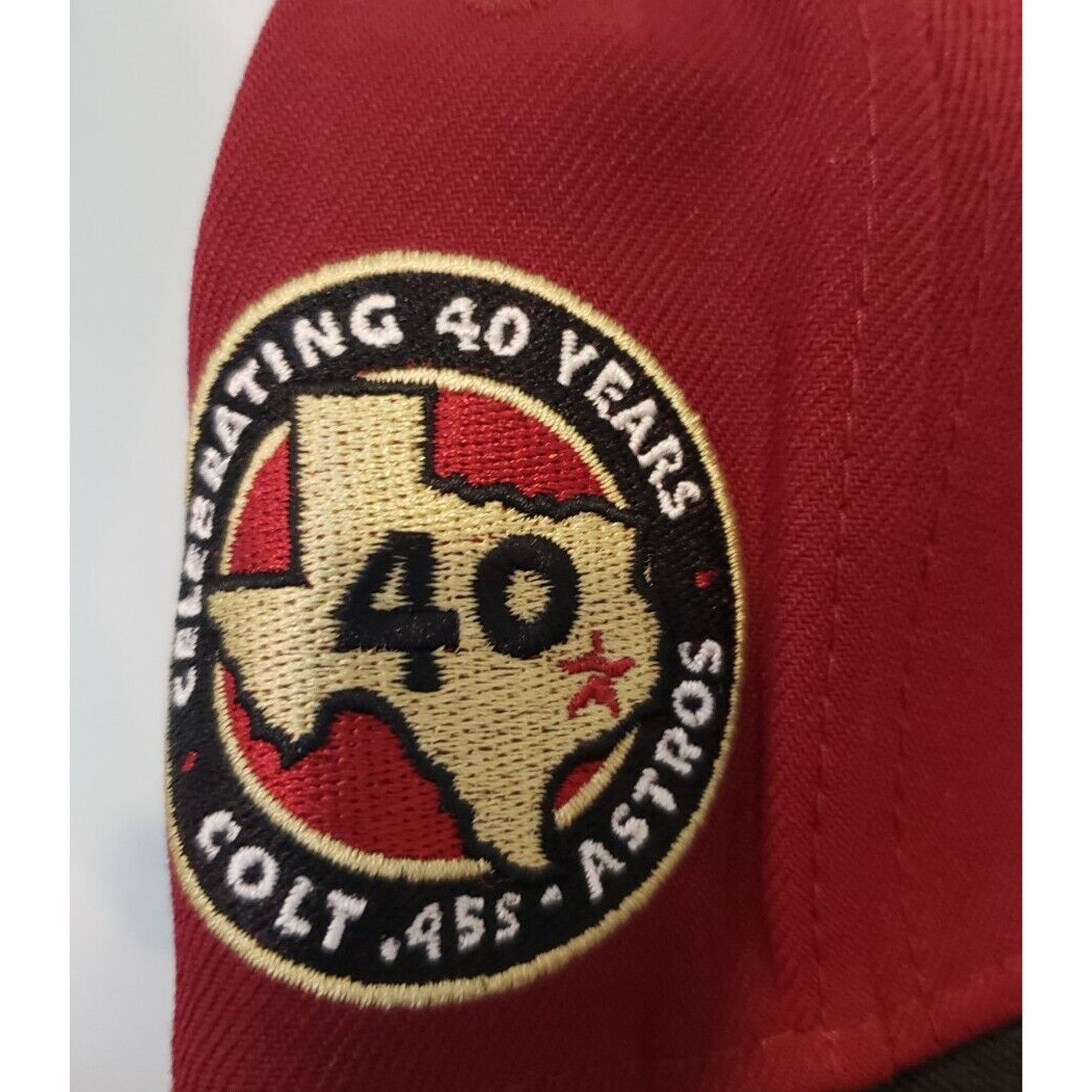 New Era Houston Colt 45s Hat 40 Years 5950 Size 7 5/8 Red New Era Size ONE SIZE - 3 Thumbnail