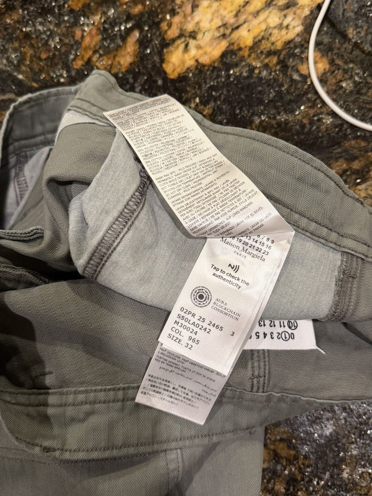 Maison Margiela Maison Margiela 5 Pockets Harringbone Striped Gray Trousers Size US 32 / EU 48 - 13 Thumbnail
