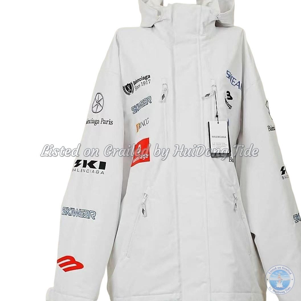 Balenciaga BALENCIAGA SKIWEAR FAUX FUR ZIP UP HOODED JACKET SZ:S