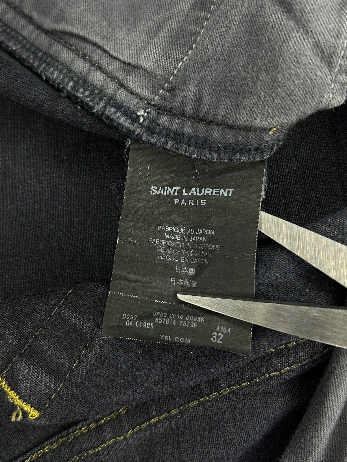 Saint Laurent Paris 2014 Mud Destroyed Denim Size US 32 / EU 48 - 16 Thumbnail