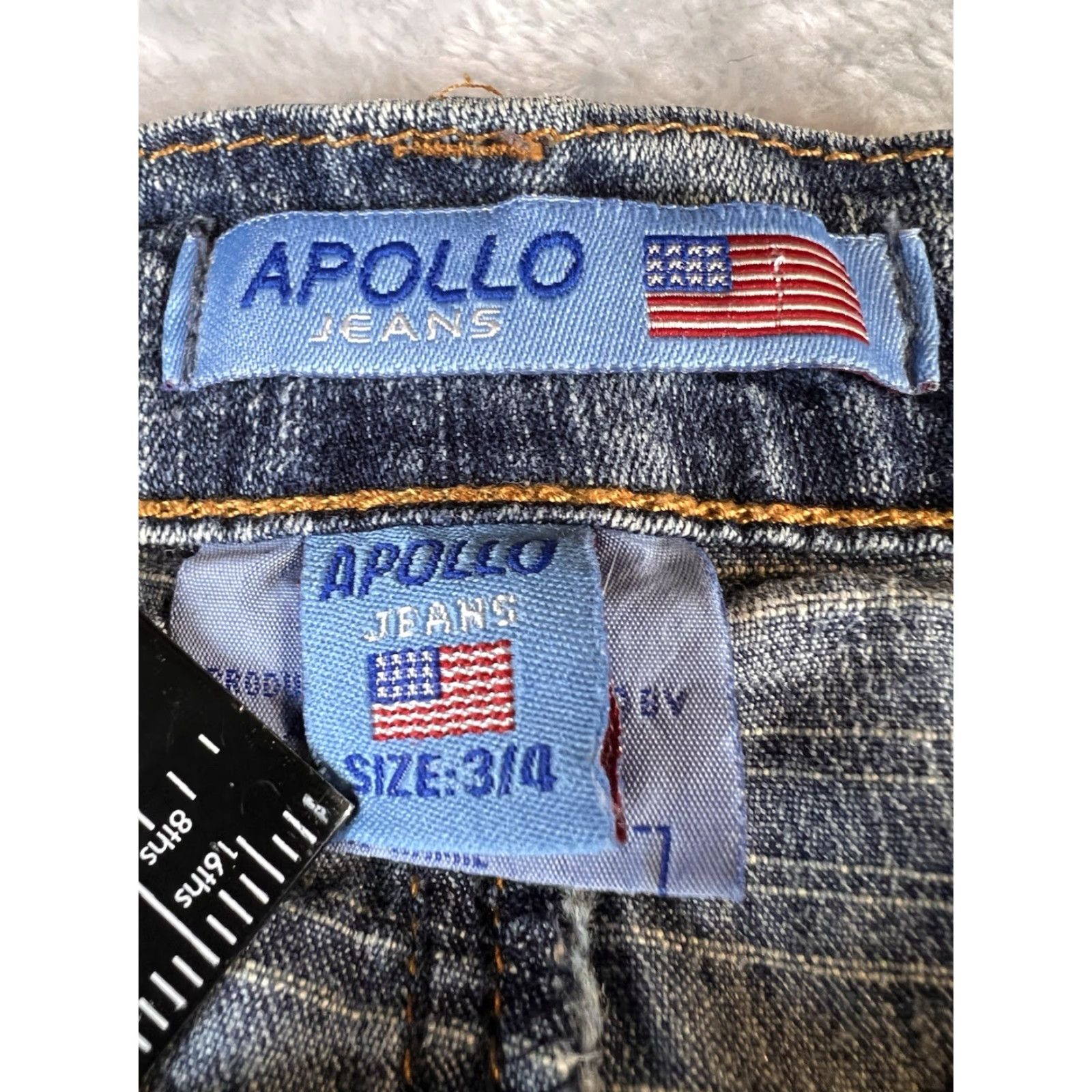 Vintage VINTAGE Apollo Jeans Womens Jeans 27x34.5 Blue Y2K American 90s Buckle Seth 5-Pocket Design Womens Size 28" / US 6 / IT 42 - 7 Thumbnail